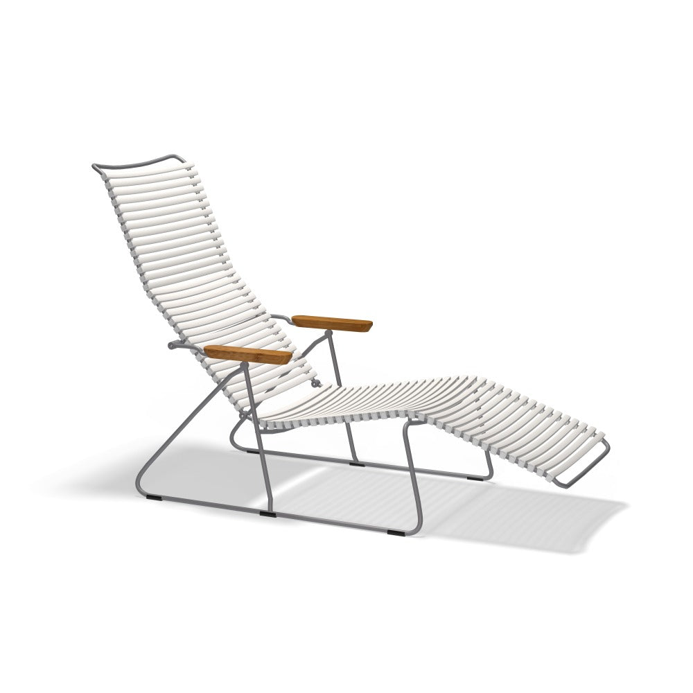 Click Sunlounger - Muted White