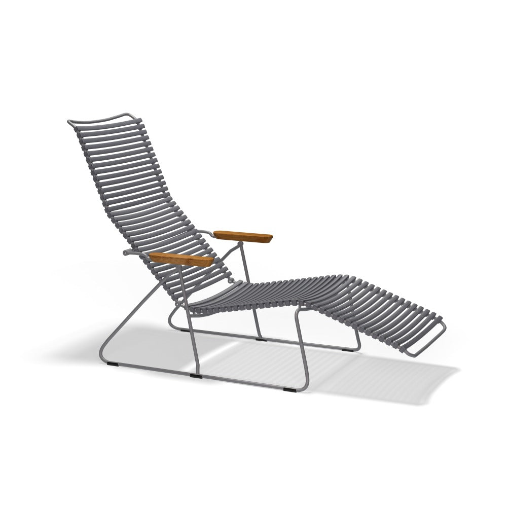 Click Sunlounger - Dark Grey