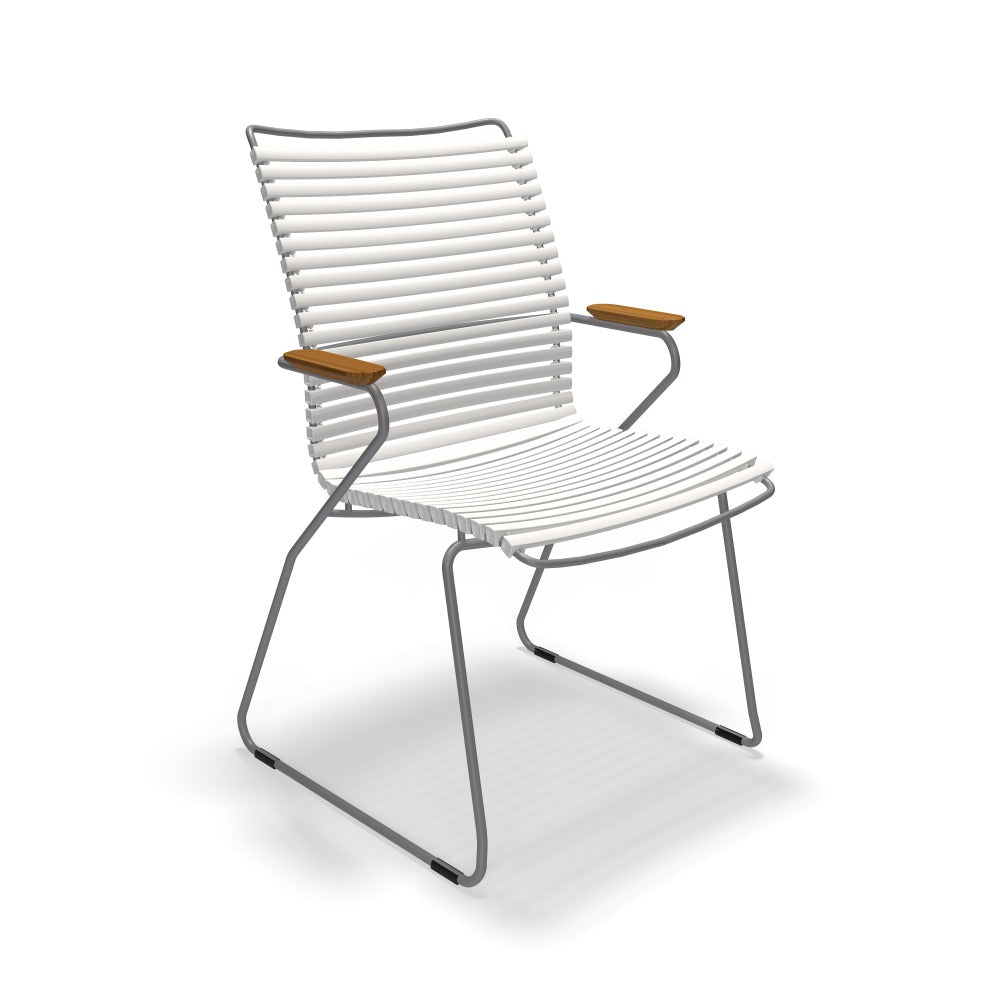 Click High Back Arm Chair - Muted White