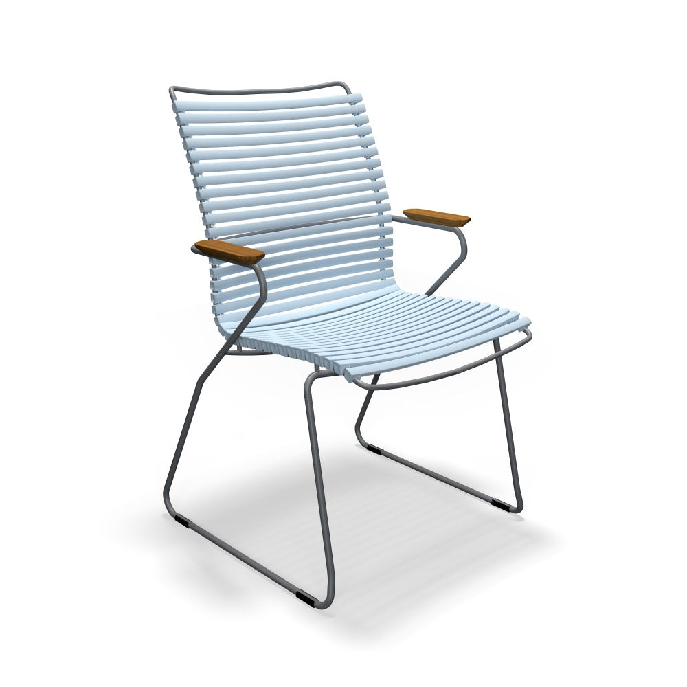 Click High Back Arm Chair - Dusty Light Blue