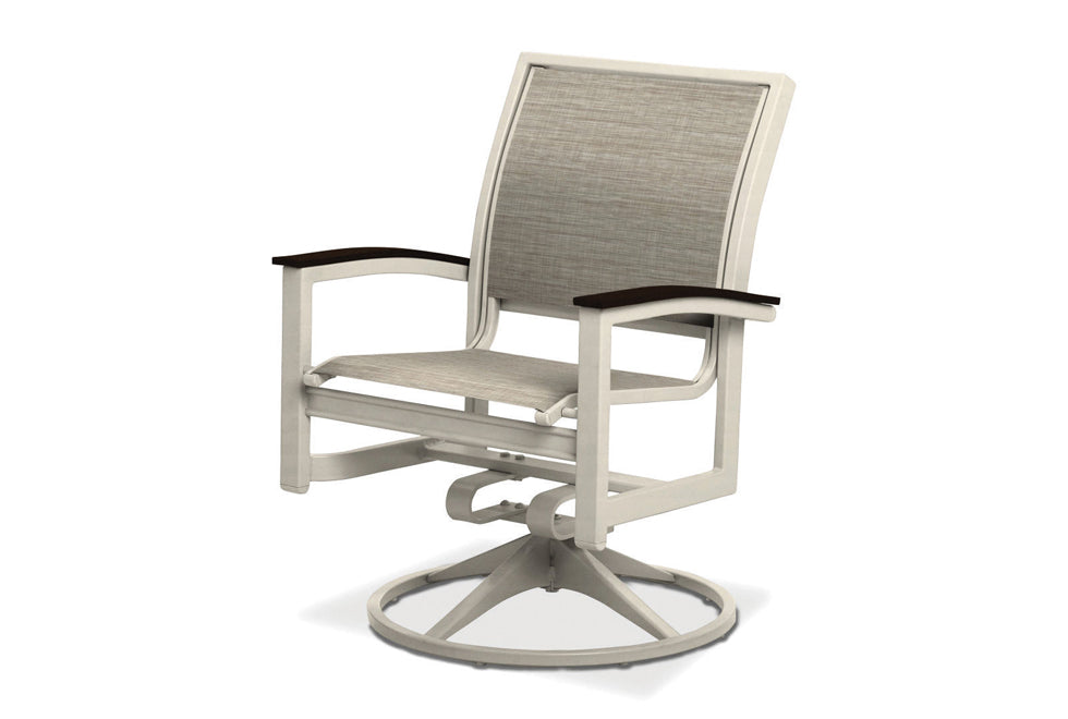 Telescope Casual Bazza MGP/Aluminum Sling Swivel Rocker Dining Chair (Set of 2)