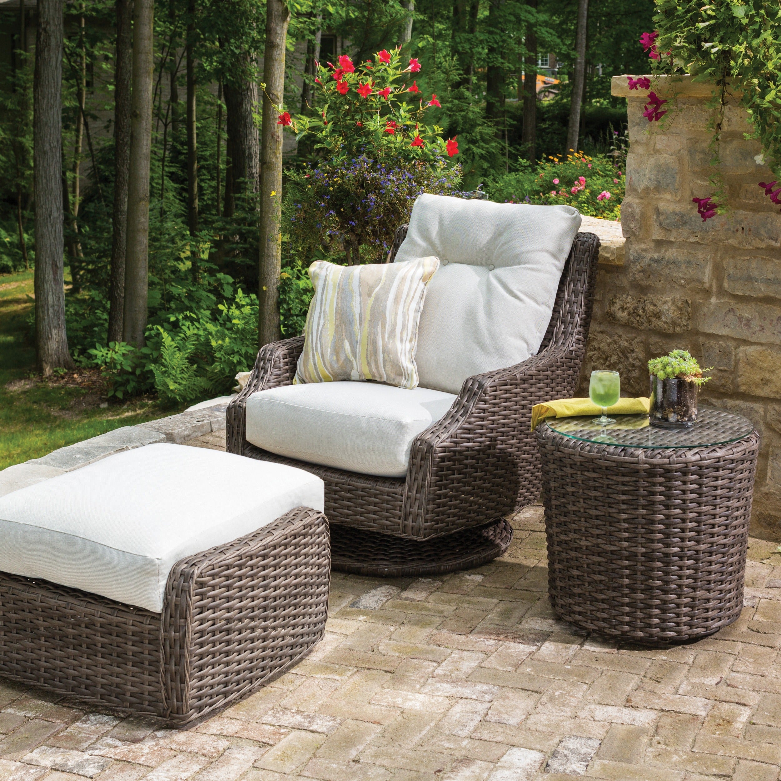 Lloyd Flanders Largo Round End Table