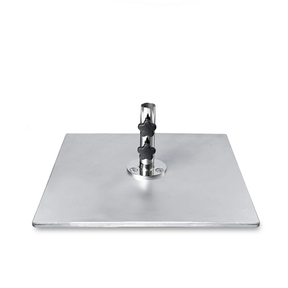 Galvanized Stackable 100 lb. Steel Plate Square Umbrella Base
