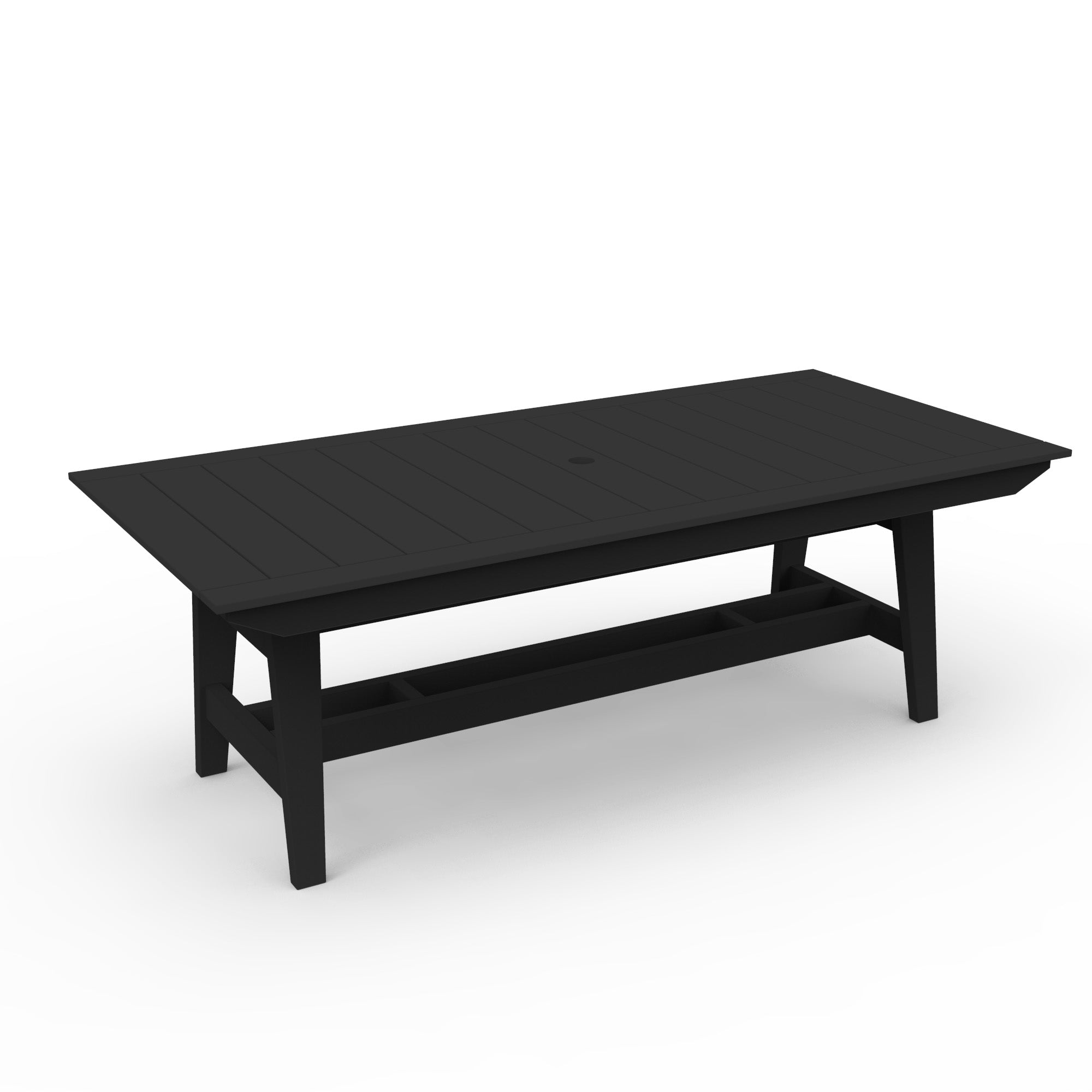 Seaside Casual MAD 40" x 85" Rectangular Dining Table with Umbrella Hole