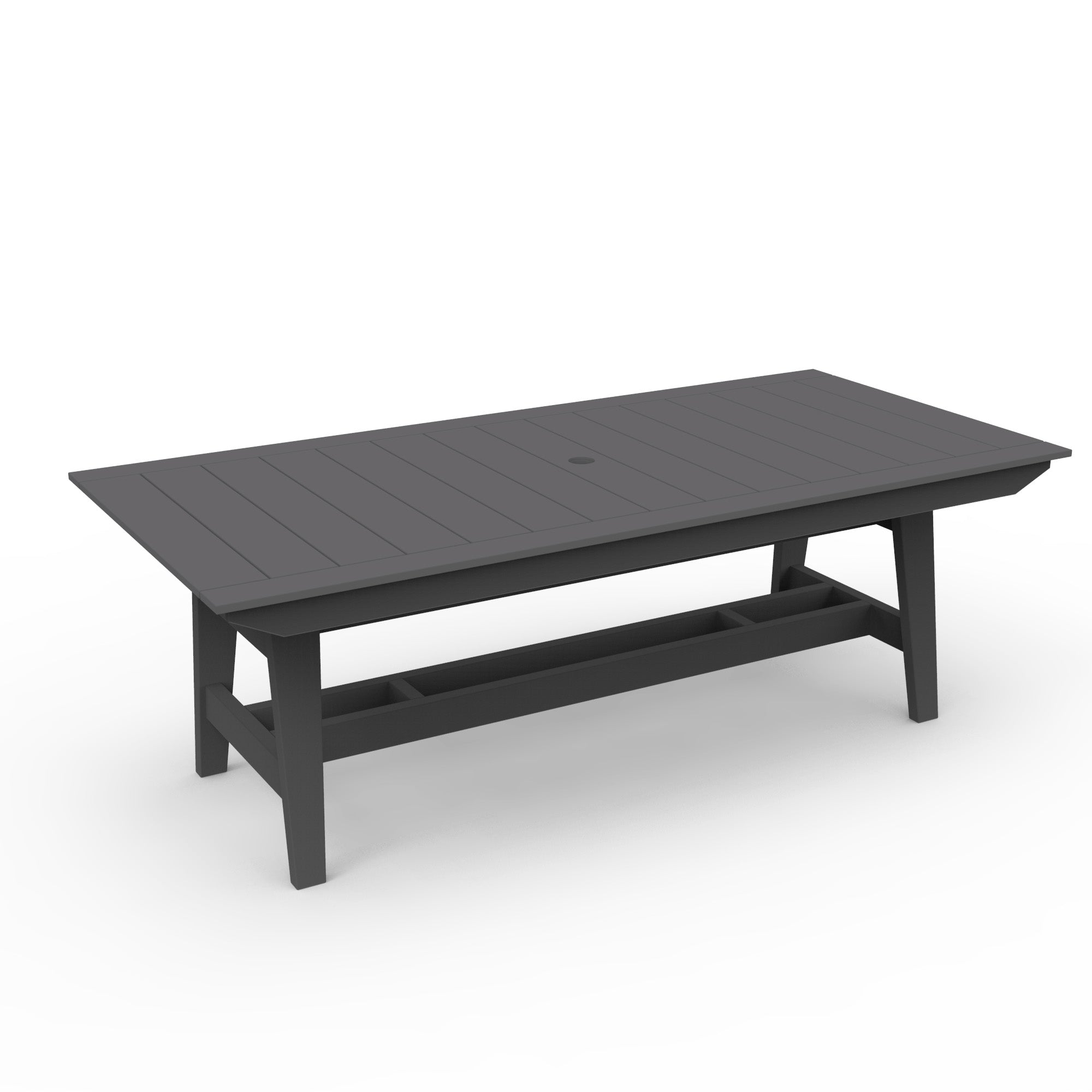 Seaside Casual MAD 40" x 85" Rectangular Dining Table with Umbrella Hole