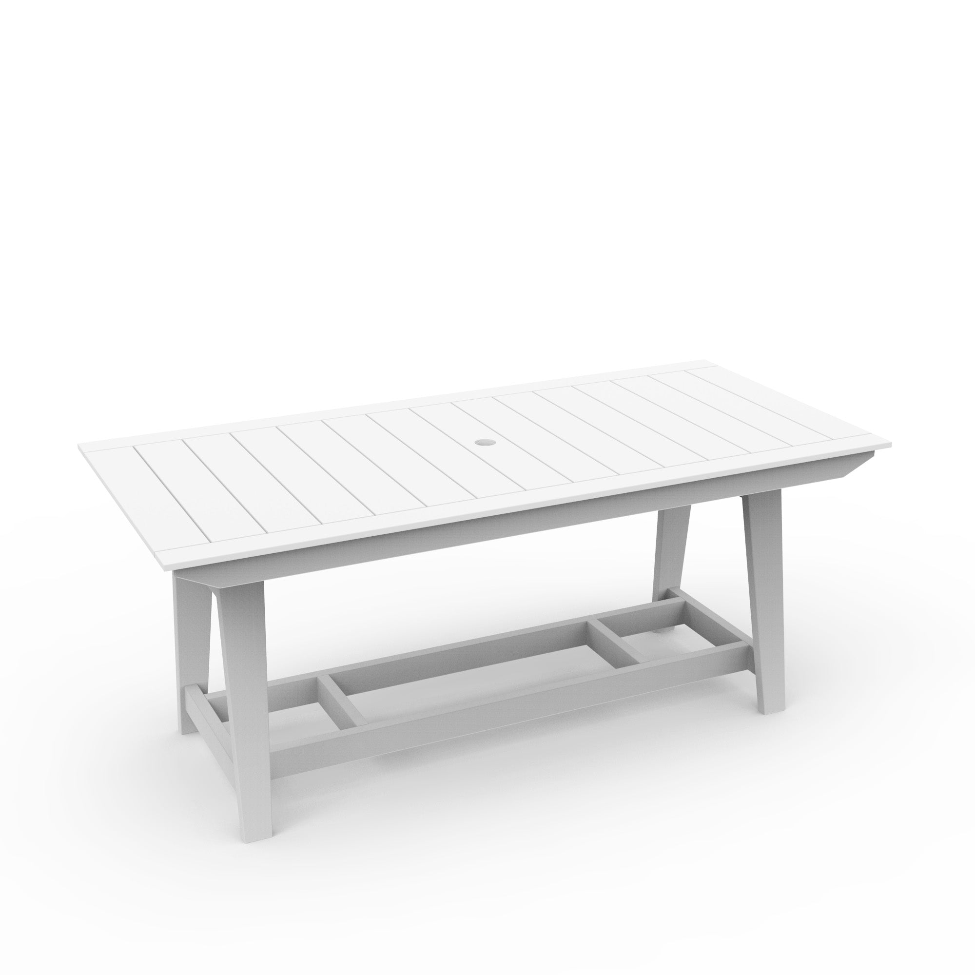 Seaside Casual MAD 40" x 85" Rectangular Balcony Table with Umbrella Hole