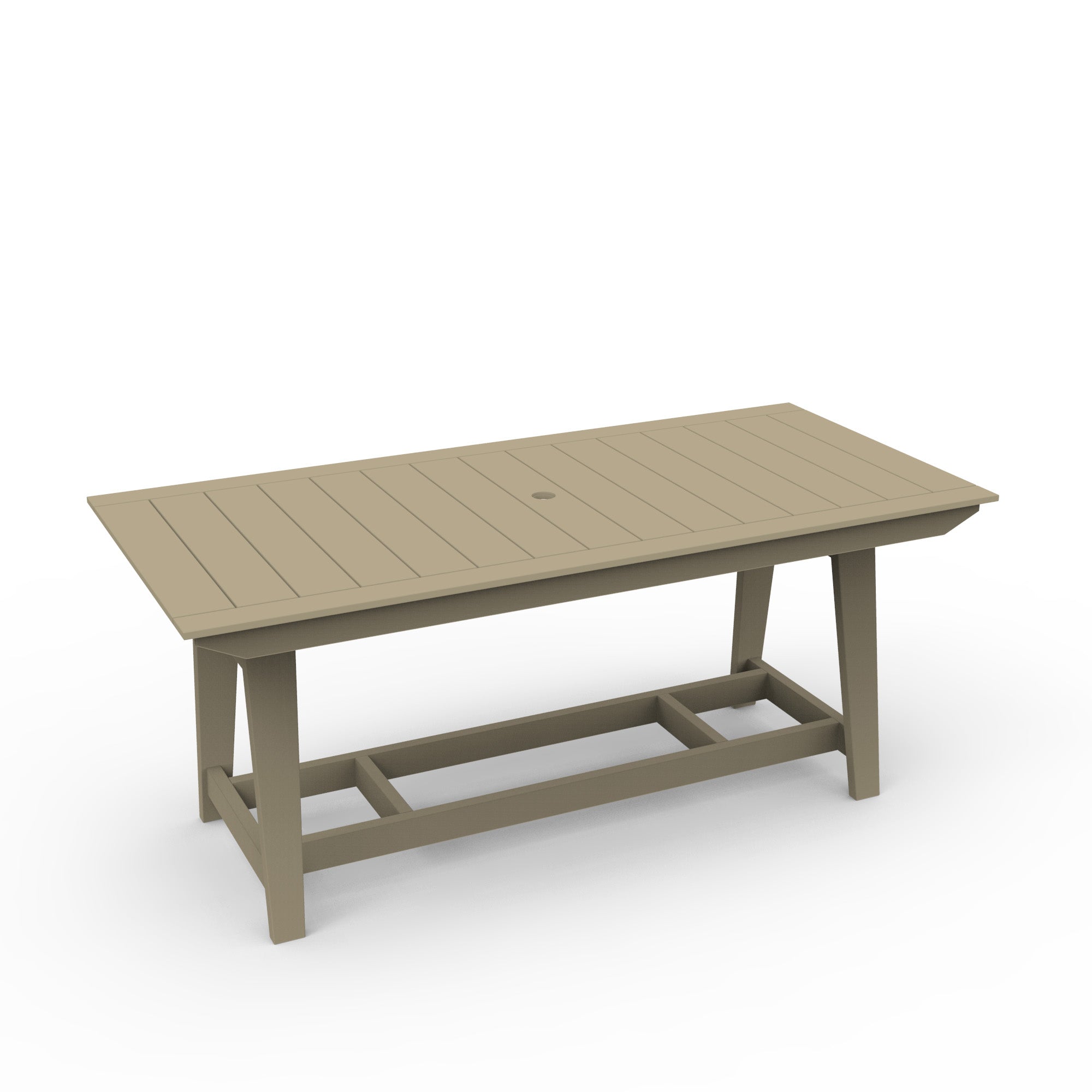 Seaside Casual MAD 40" x 85" Rectangular Balcony Table with Umbrella Hole