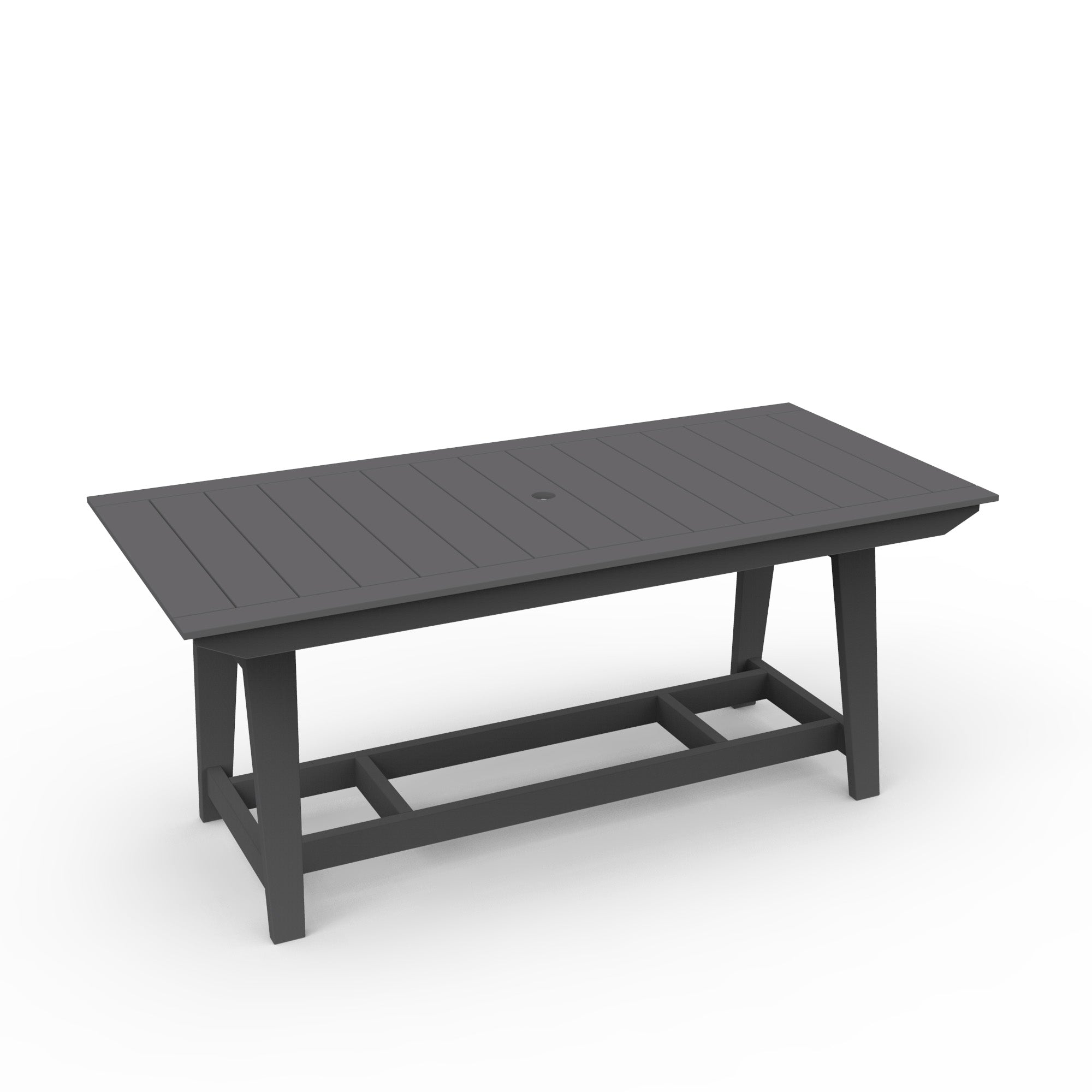 Seaside Casual MAD 40" x 85" Rectangular Balcony Table with Umbrella Hole