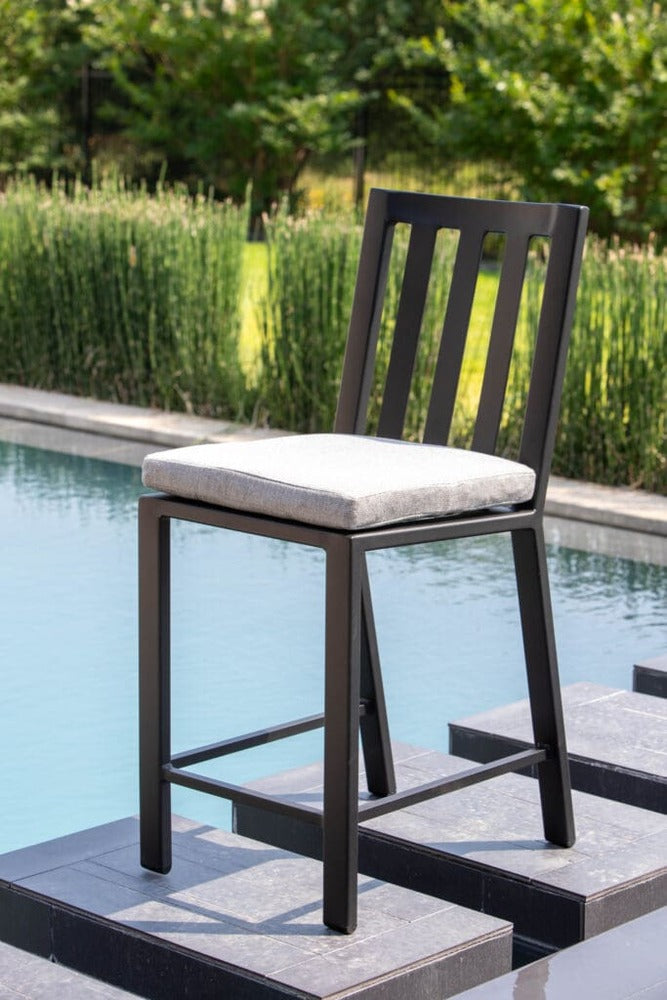 Aris Cushioned Armless Bar Stool