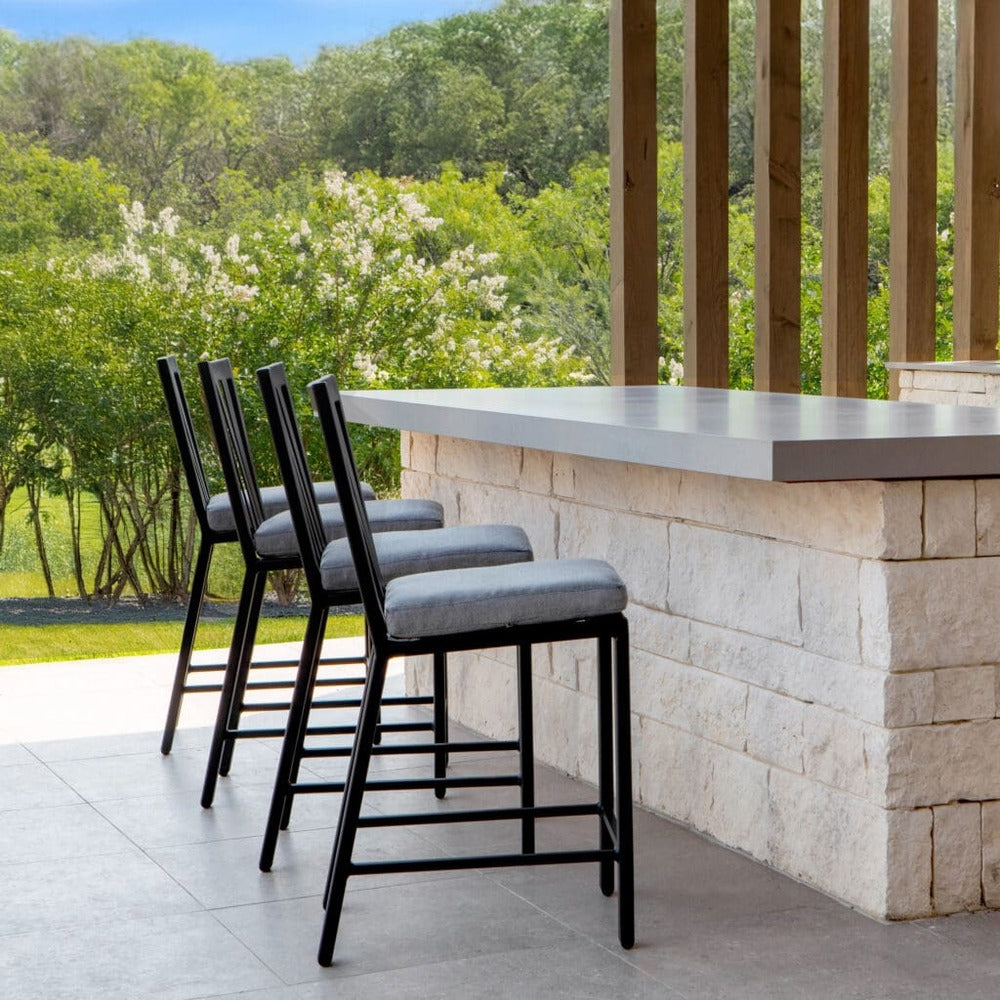 Aris Cushioned Armless Counter Stool
