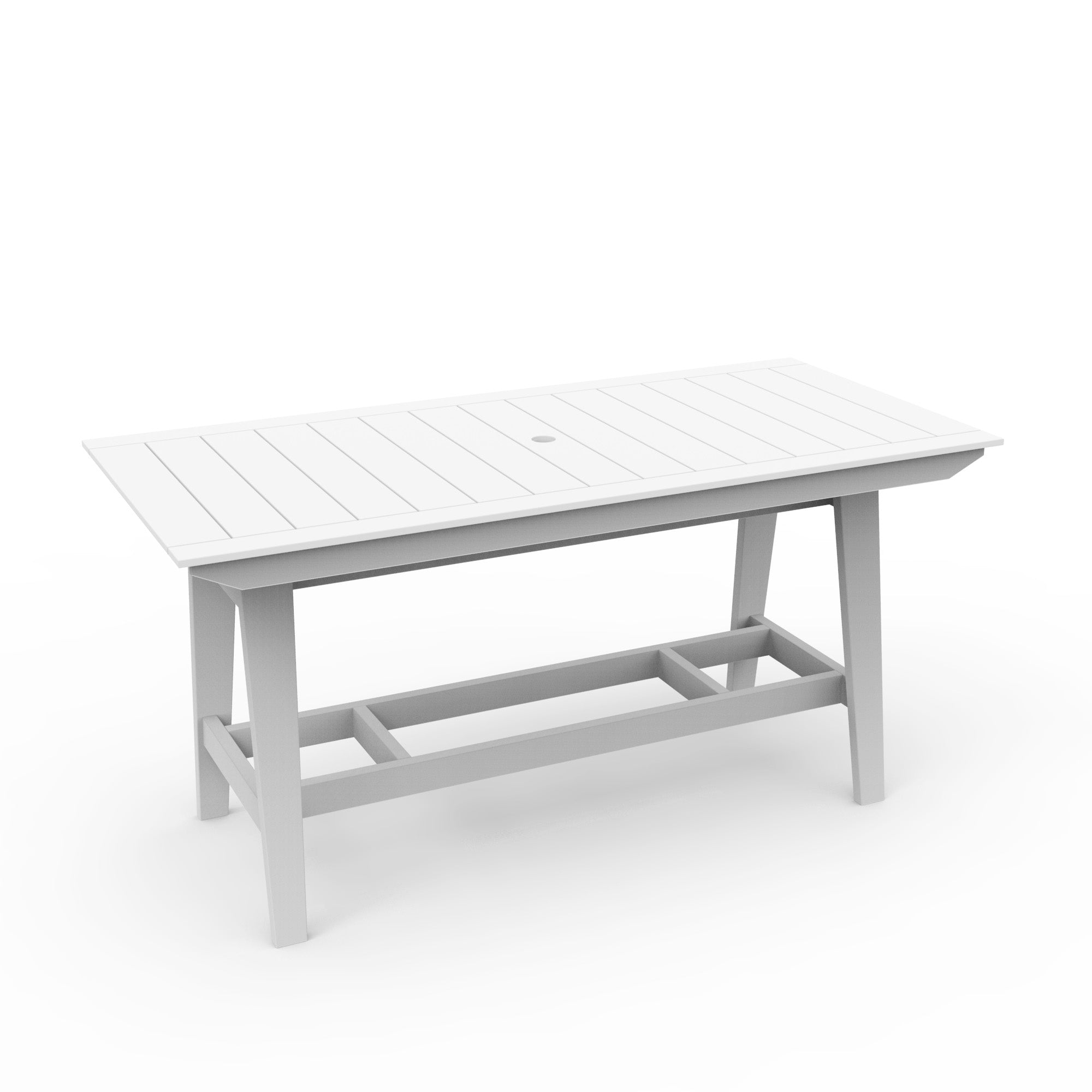 Seaside Casual MAD 40" x 85" Rectangular Bar Table with Umbrella Hole