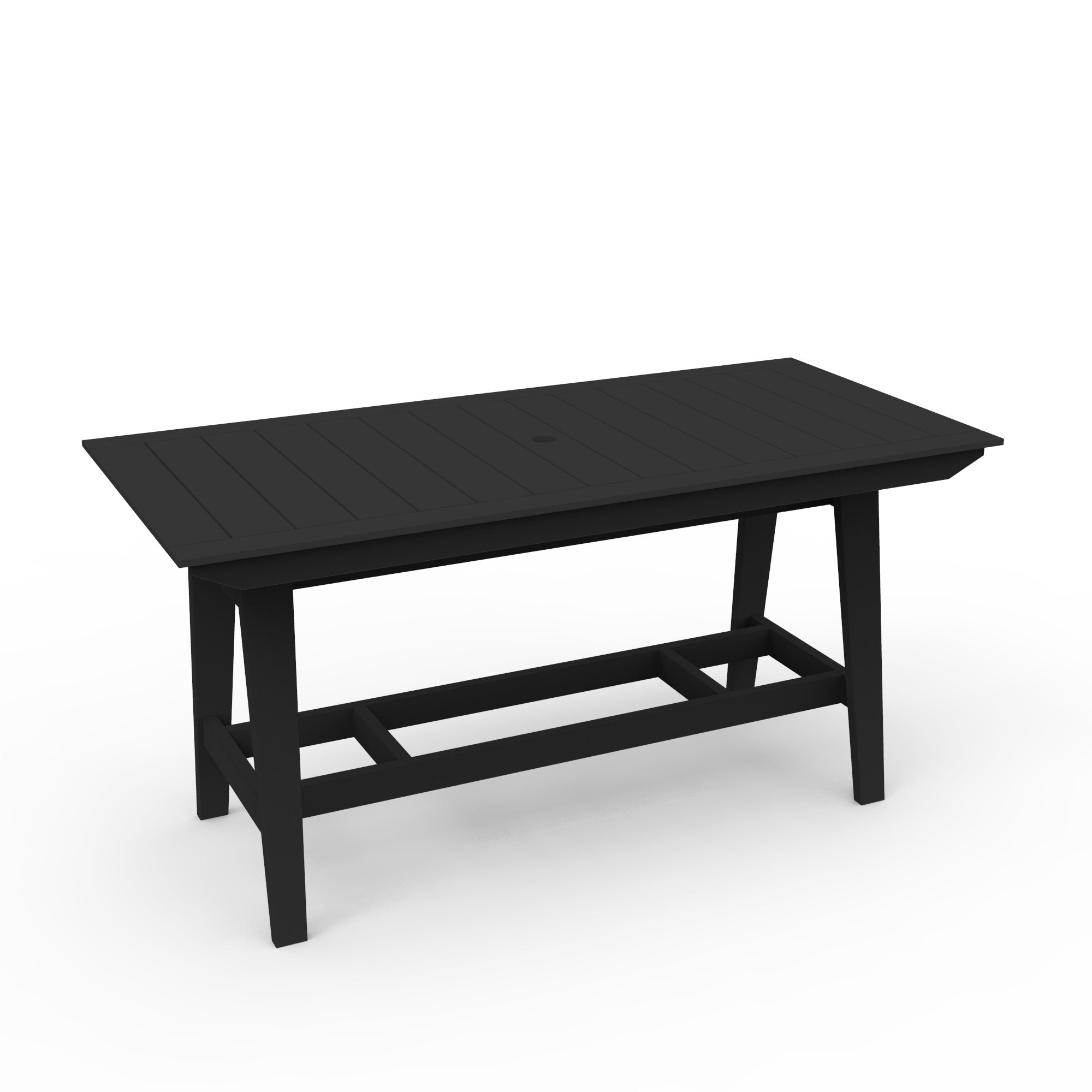 Seaside Casual MAD 40" x 85" Rectangular Bar Table with Umbrella Hole