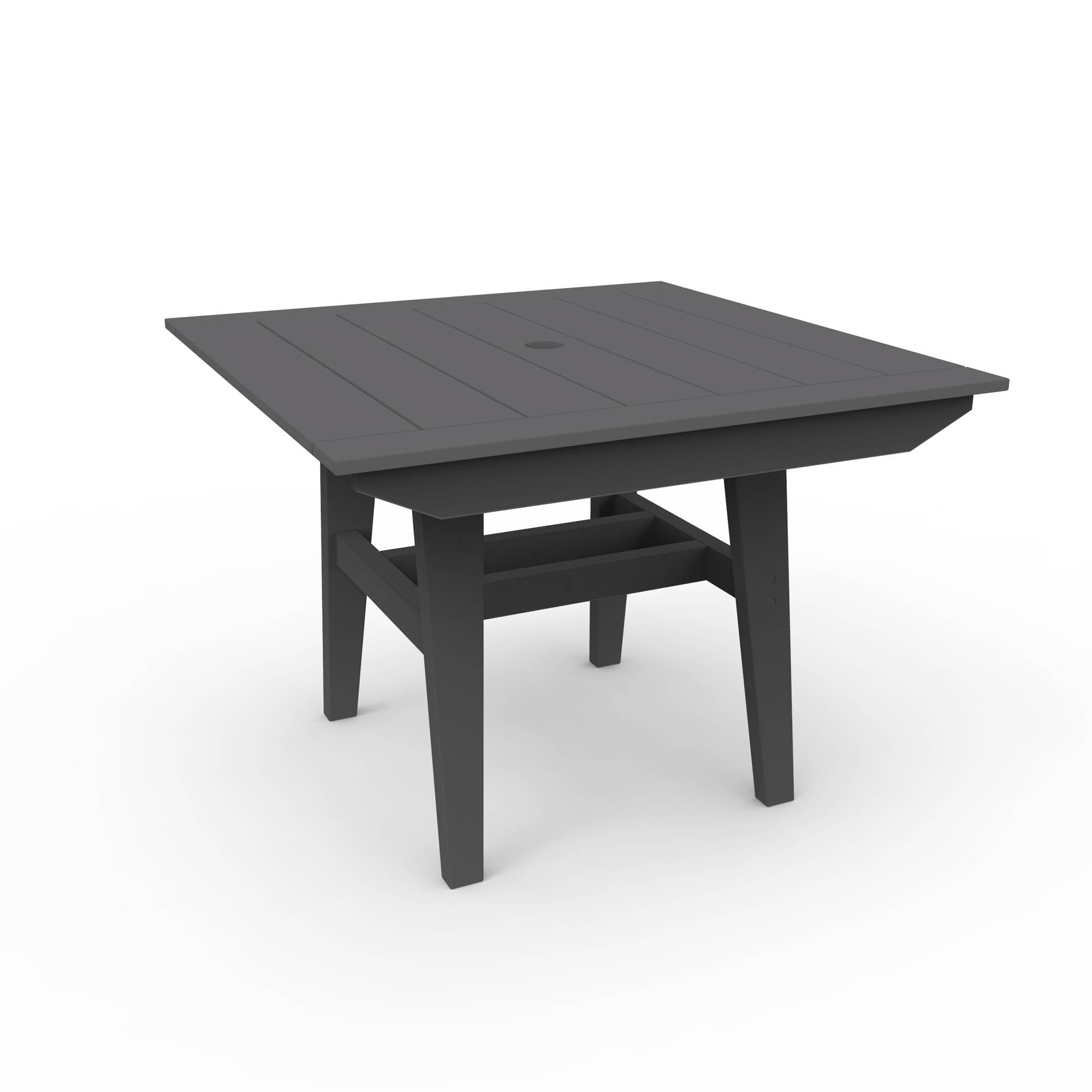 Seaside Casual MAD 40" x 40" Square Dining Table with Umbrella Hole
