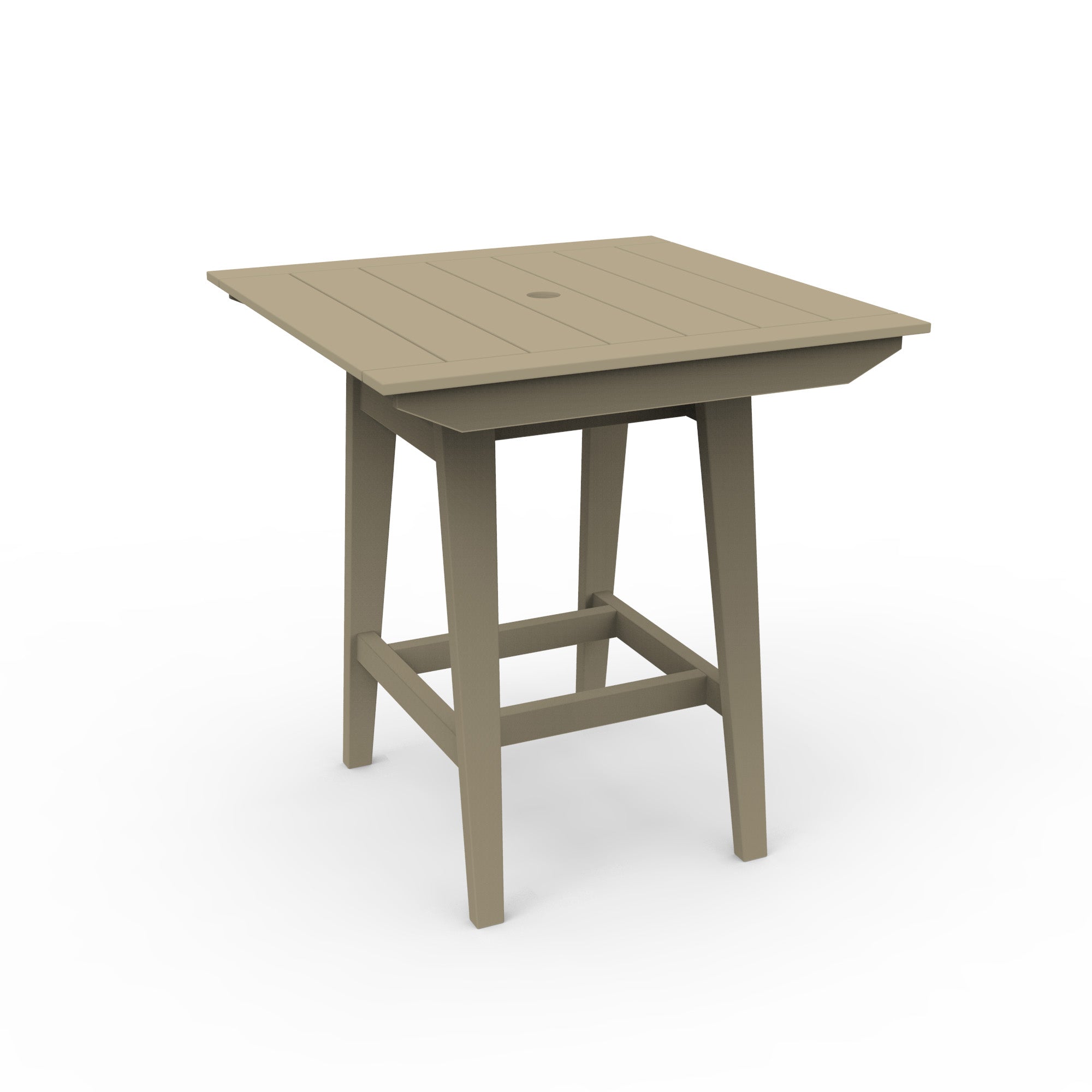 Seaside Casual MAD 40" x 40" Square Bar Table with Umbrella Hole