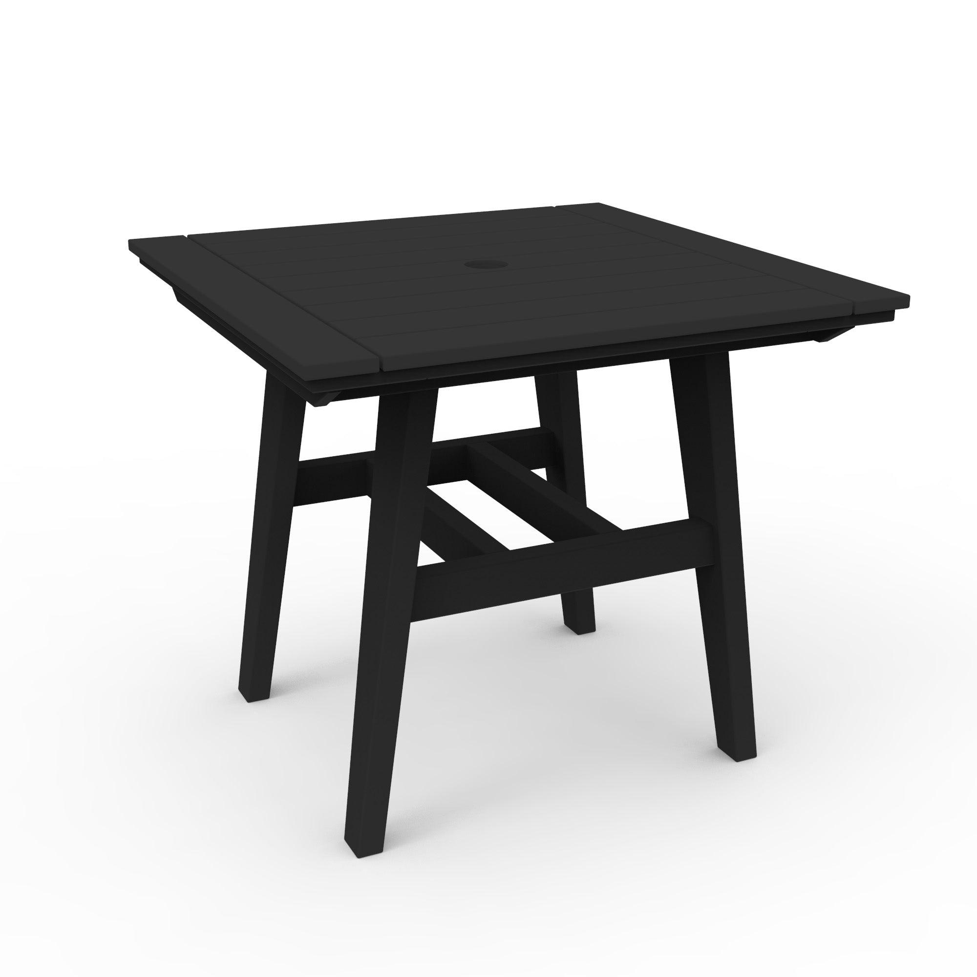 Seaside Casual MAD 33" x 33" Square Dining Table with Umbrella Hole