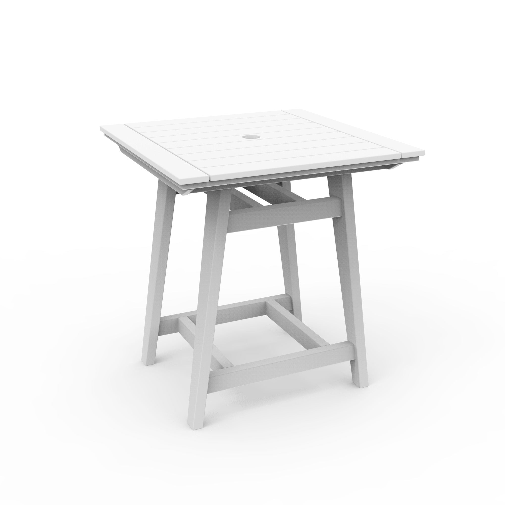 Seaside Casual MAD 33" x 33" Square Balcony Table with Umbrella Hole