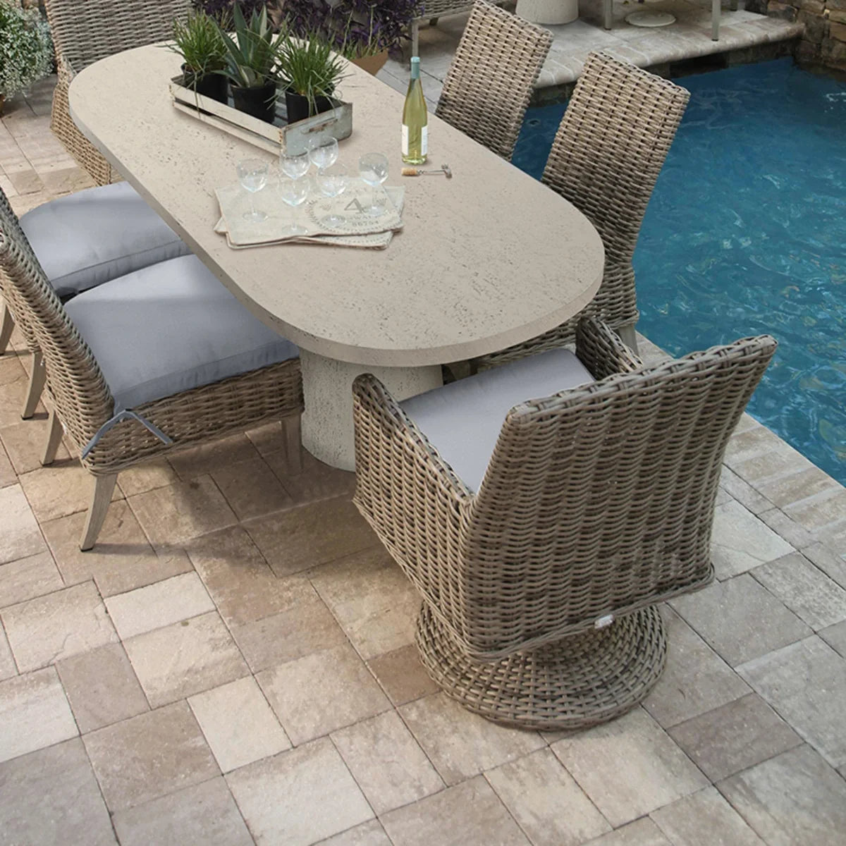 Laurent Cushioned Dining Swivel Rocker