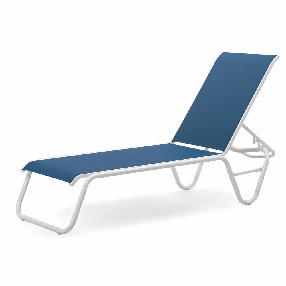 Telescope Casual Gardenella Sling Four-Position Lay-Flat Stacking Armless Chaise Lounge (Set of 4)