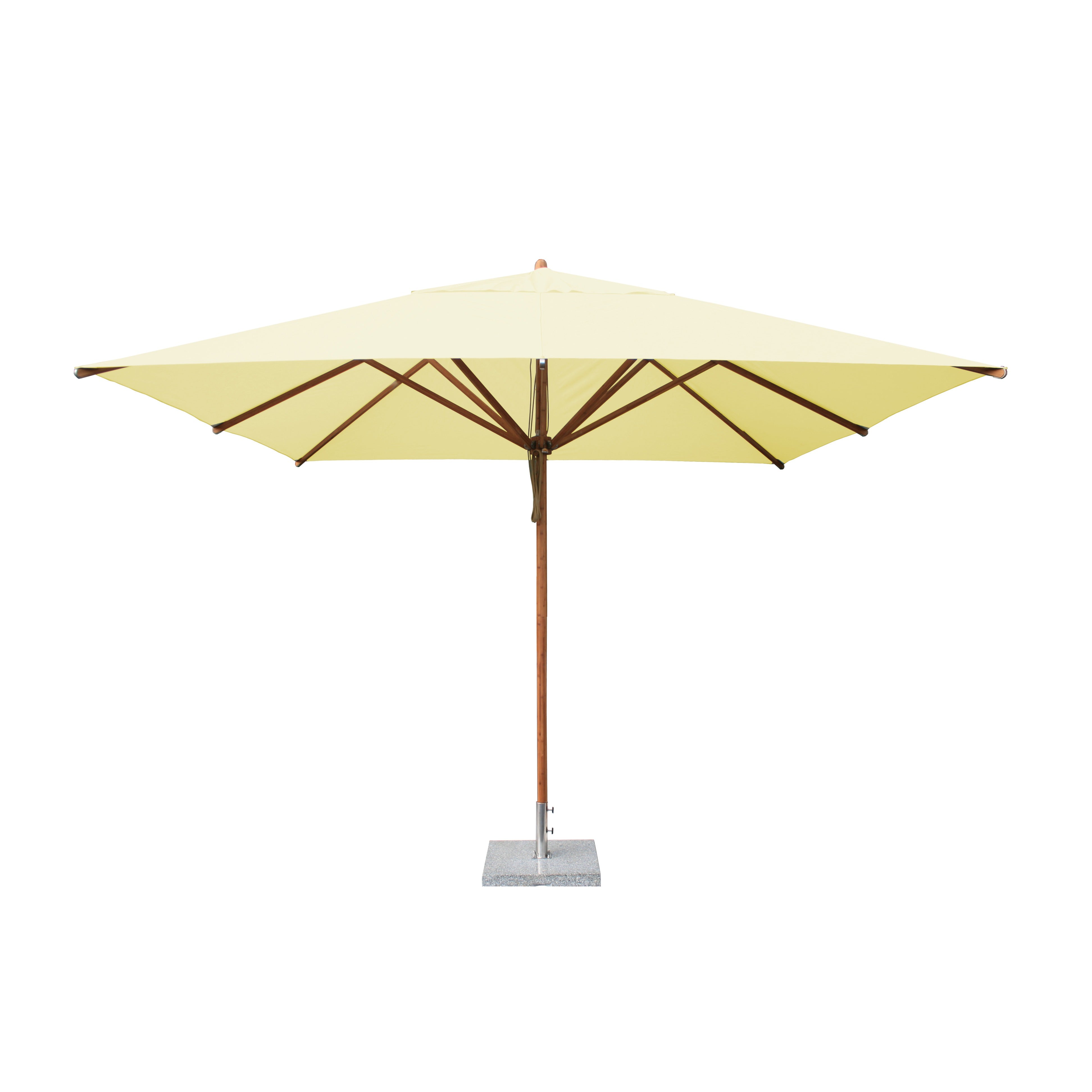 Levante 11' Square Bamboo Market Umbrella