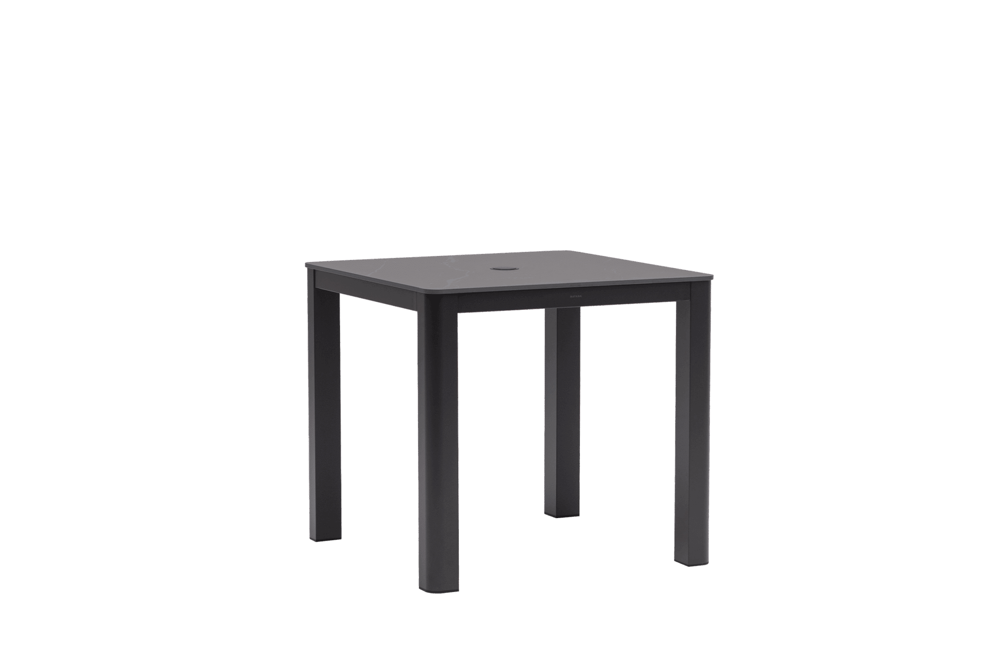 Hampshire 32" Square Dining Table with Umbrella Hole - Pietra Grey/Diva Night