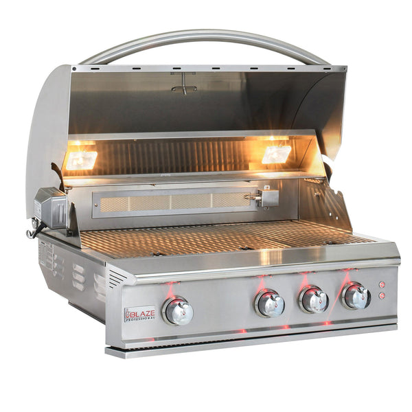 Professional 34" Stainless Steel 3-Burner Built-In Gas Grill