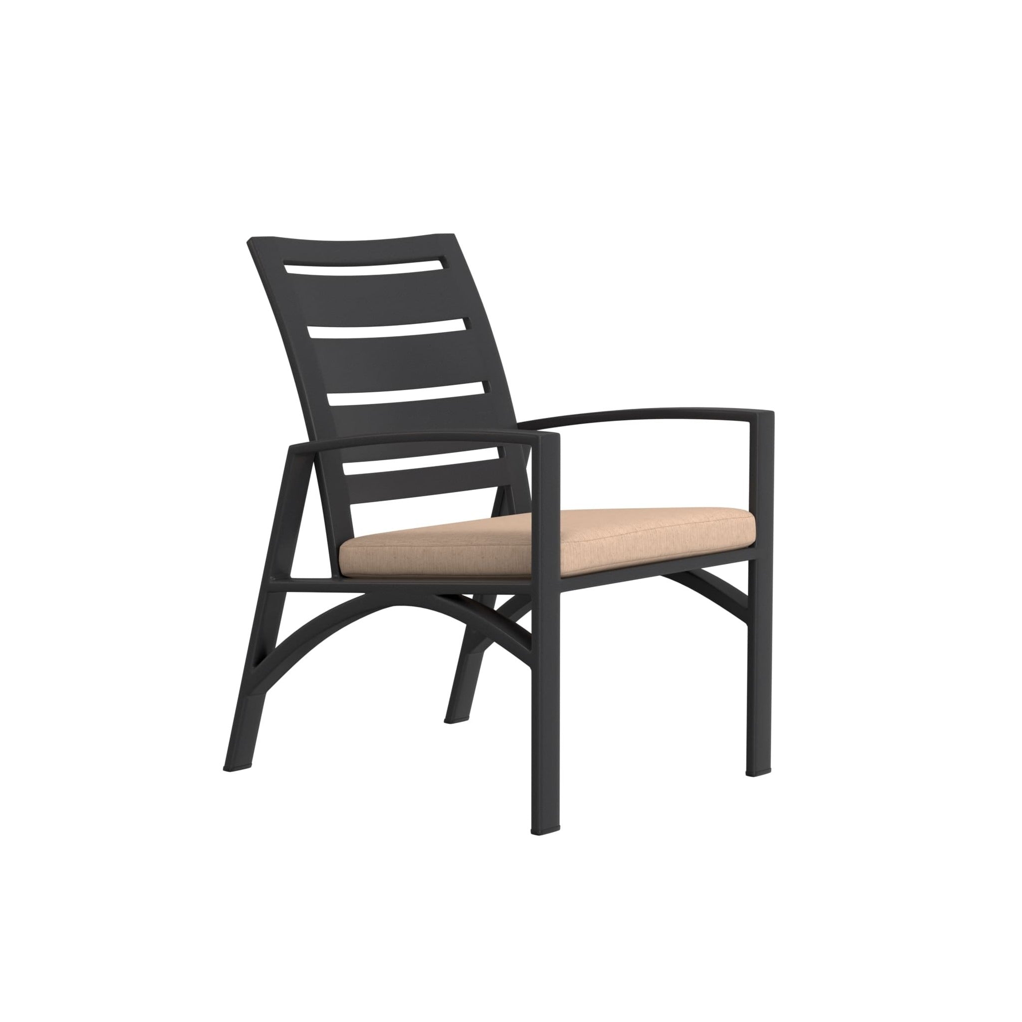 Arc Cushioned Dining Arm Chair