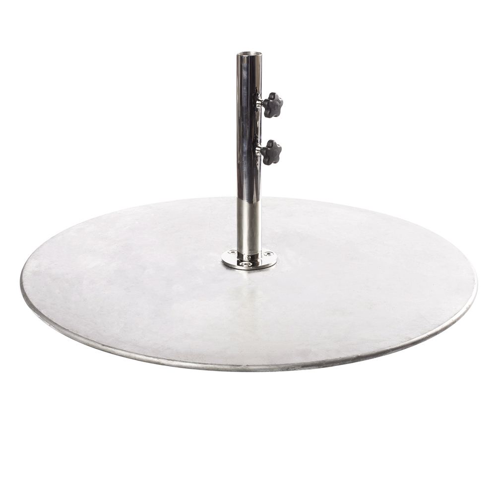 Galvanized Stackable 150 lb. Steel Plate Round Umbrella Base