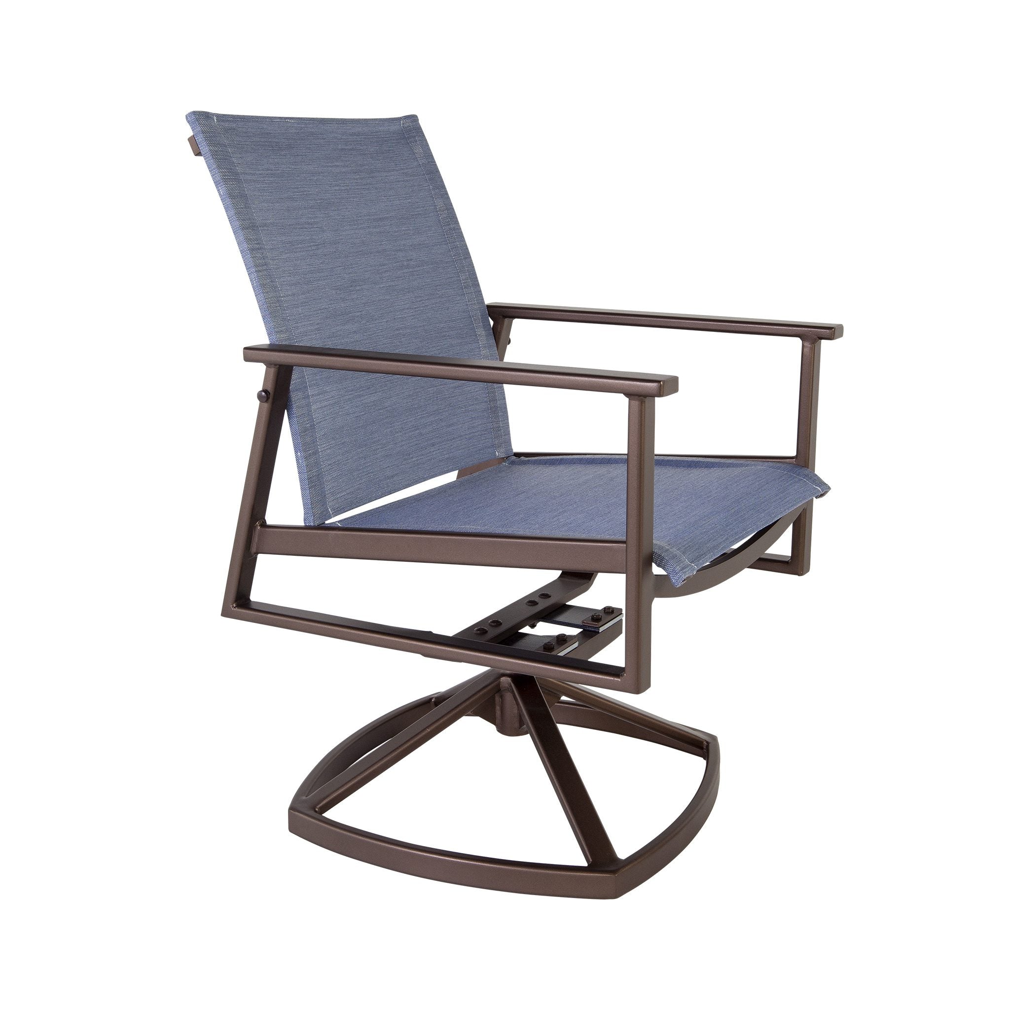 Marin Sling Swivel Rocker Dining Arm Chair