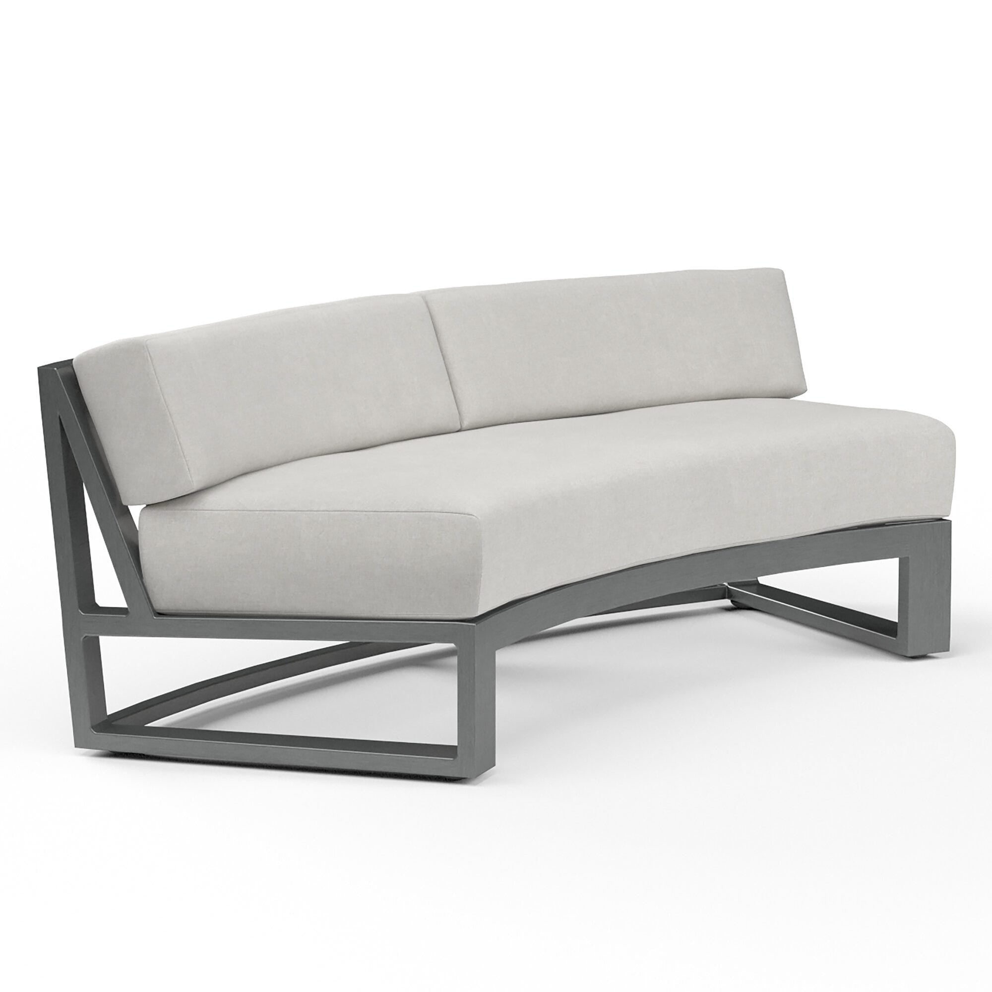 Sunset West Redondo Aluminum Curved Sofa Section