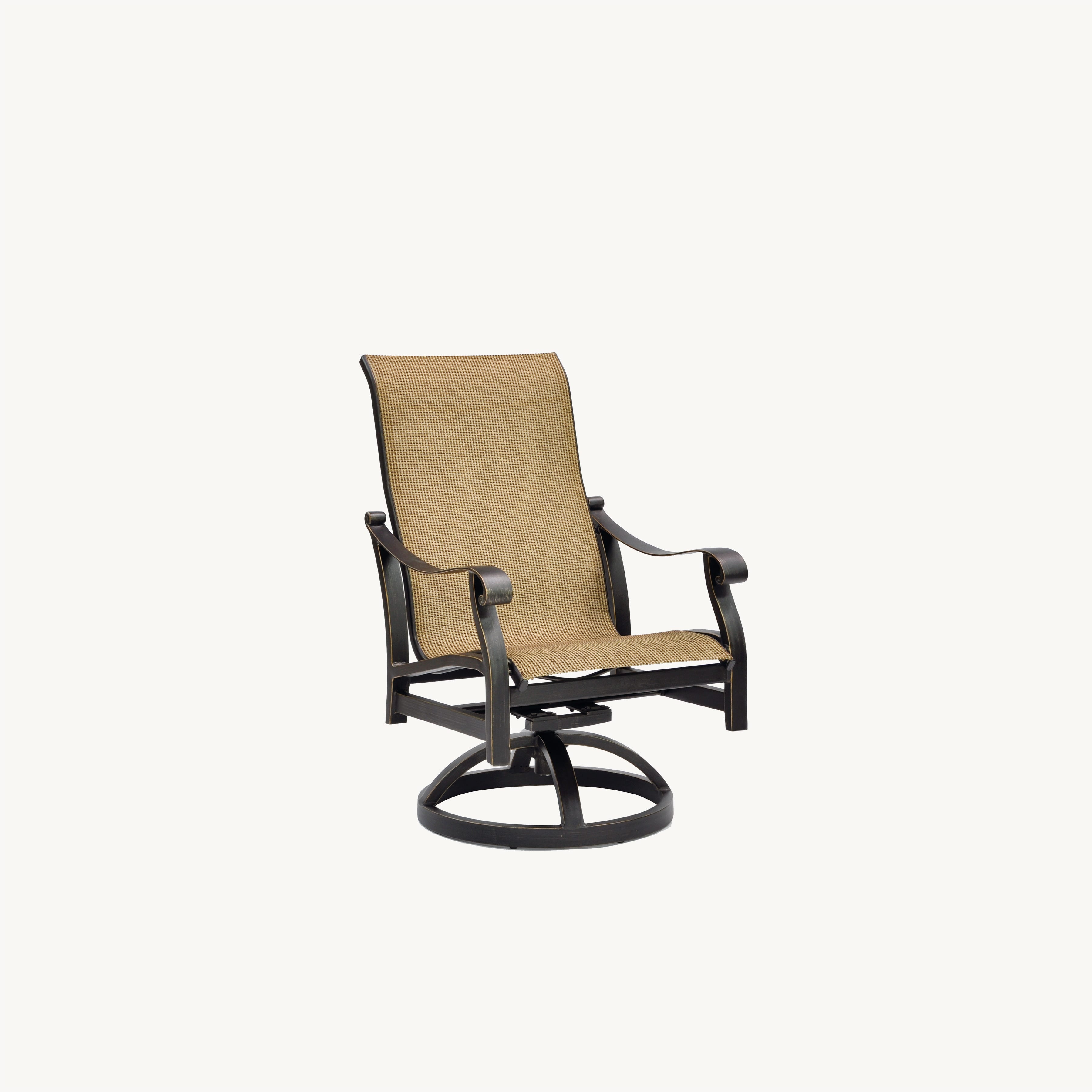 Madrid Padded Sling Dining Swivel Rocker