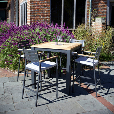 Elba 5-Piece Bar Set with Arm Chairs