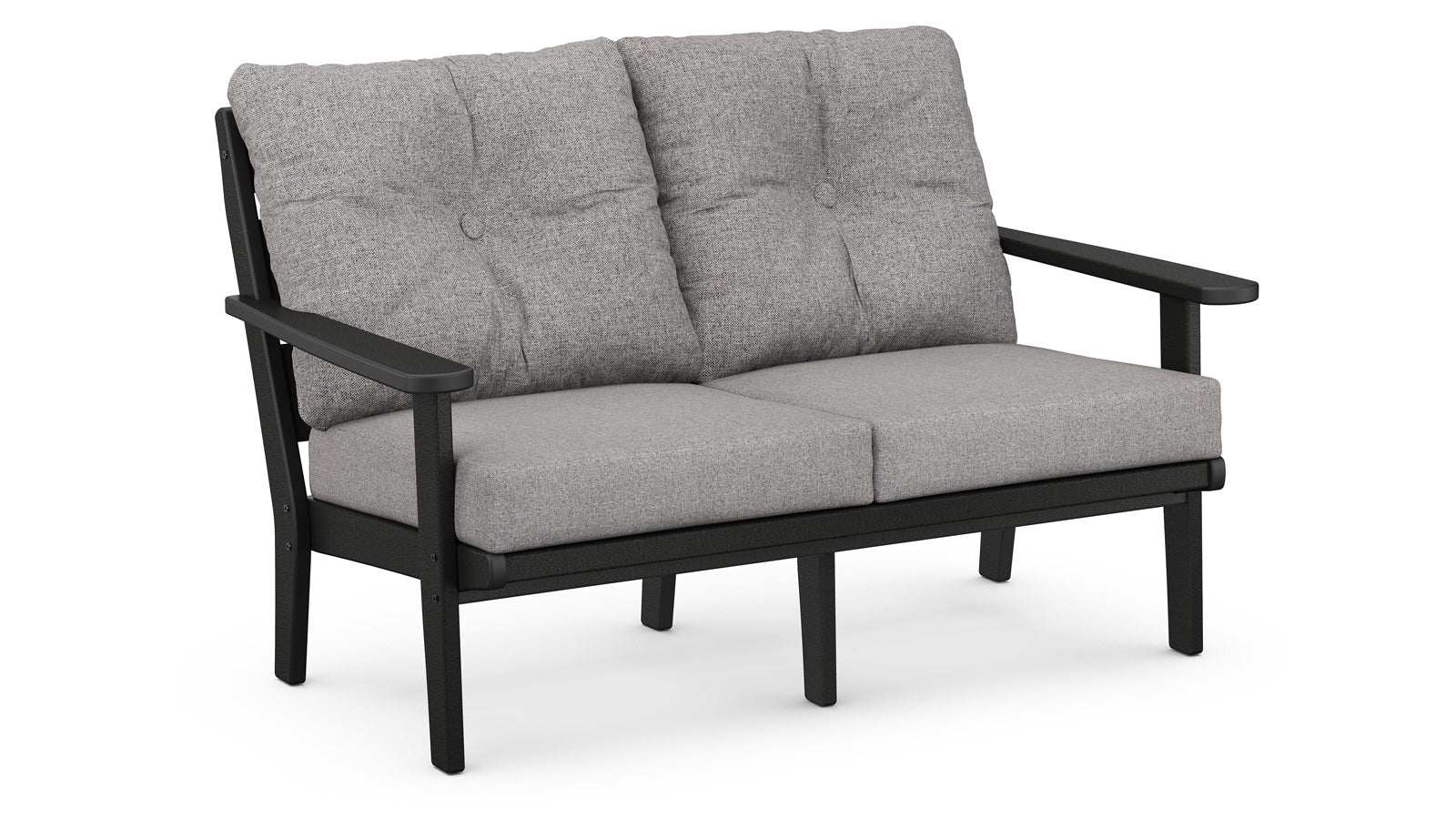 Lakeside Deep Seating Loveseat Settee - Black