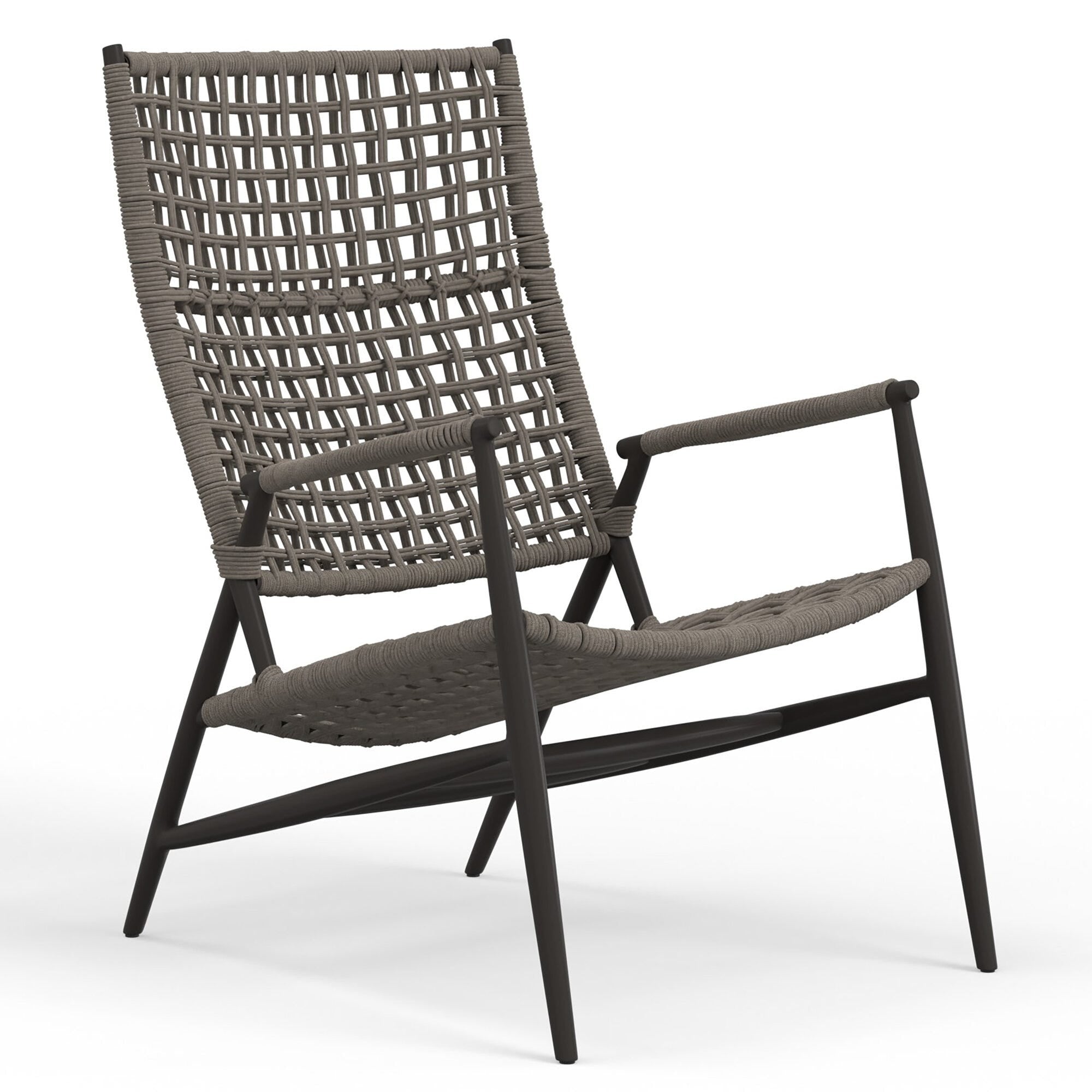 Sunset West Grigio Rope High Back Accent Chair