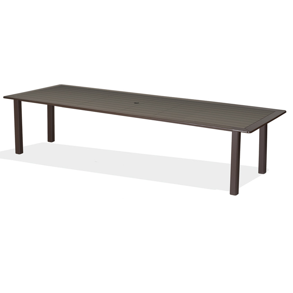 Telescope Casual 42" x 120" Rectangular MGP/Aluminum Extension Table with Umbrella Hole