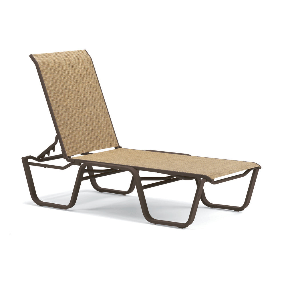 Telescope Casual Aruba Sling Four-Position Lay-Flat Stacking Armless Chaise