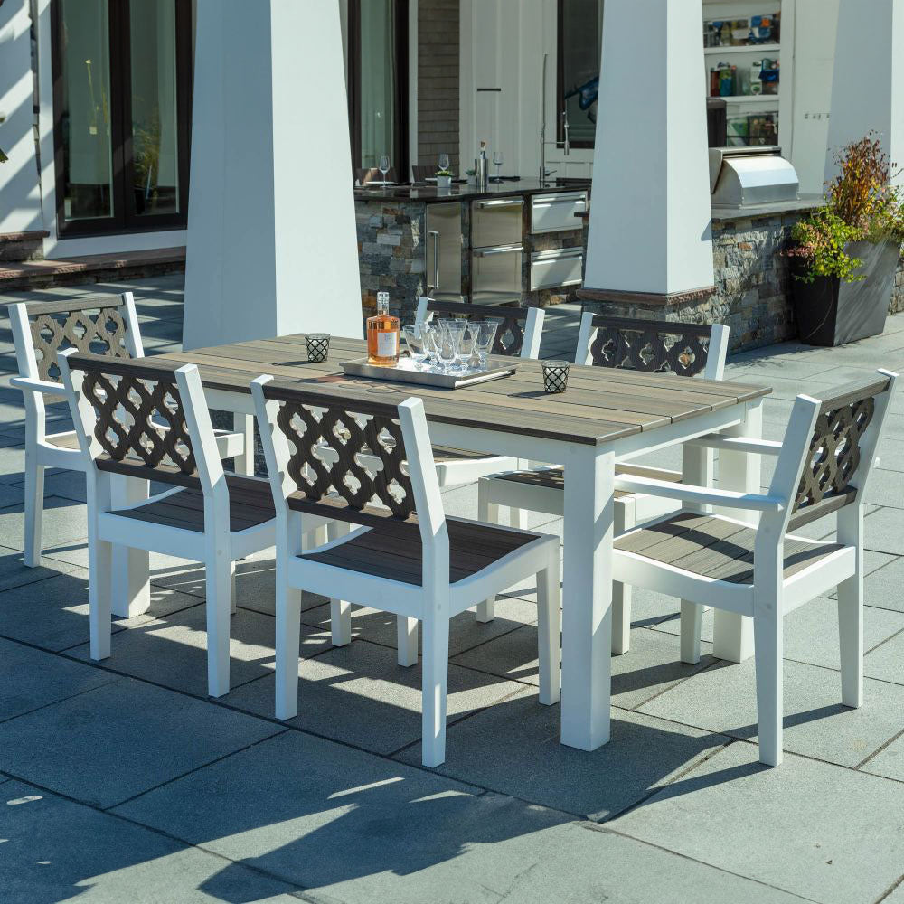 Seaside Casual Greenwich Dining Side Chair with Provencal Back