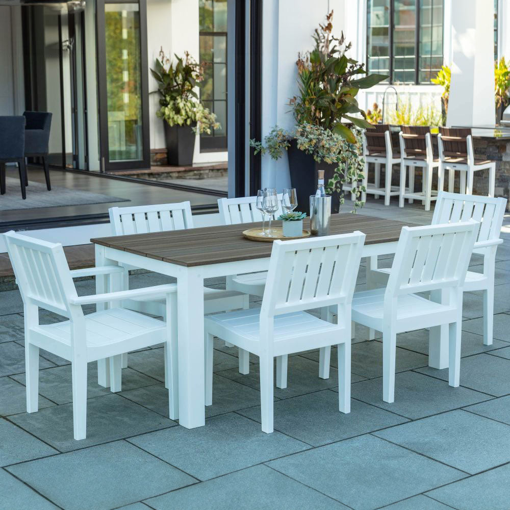 Seaside Casual Greenwich Dining Side Chair with Slatted Back