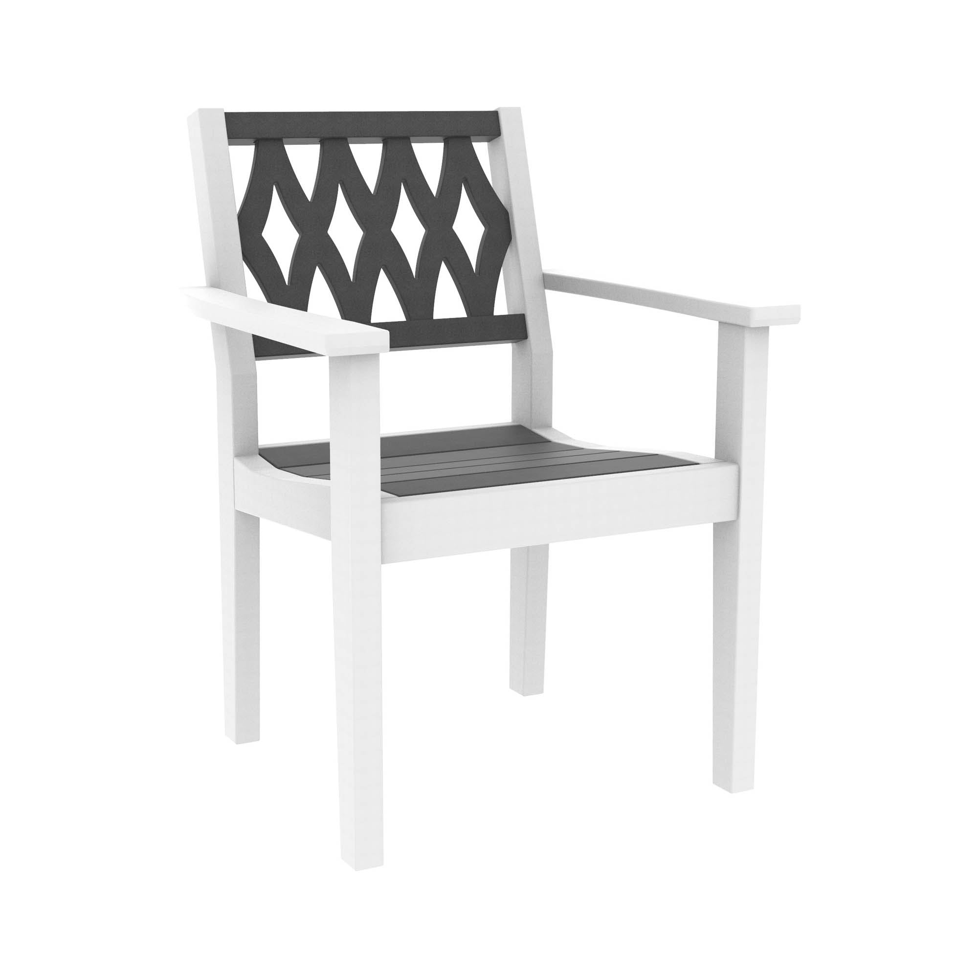 Seaside Casual Greenwich Dining Arm Chair Diamond Back