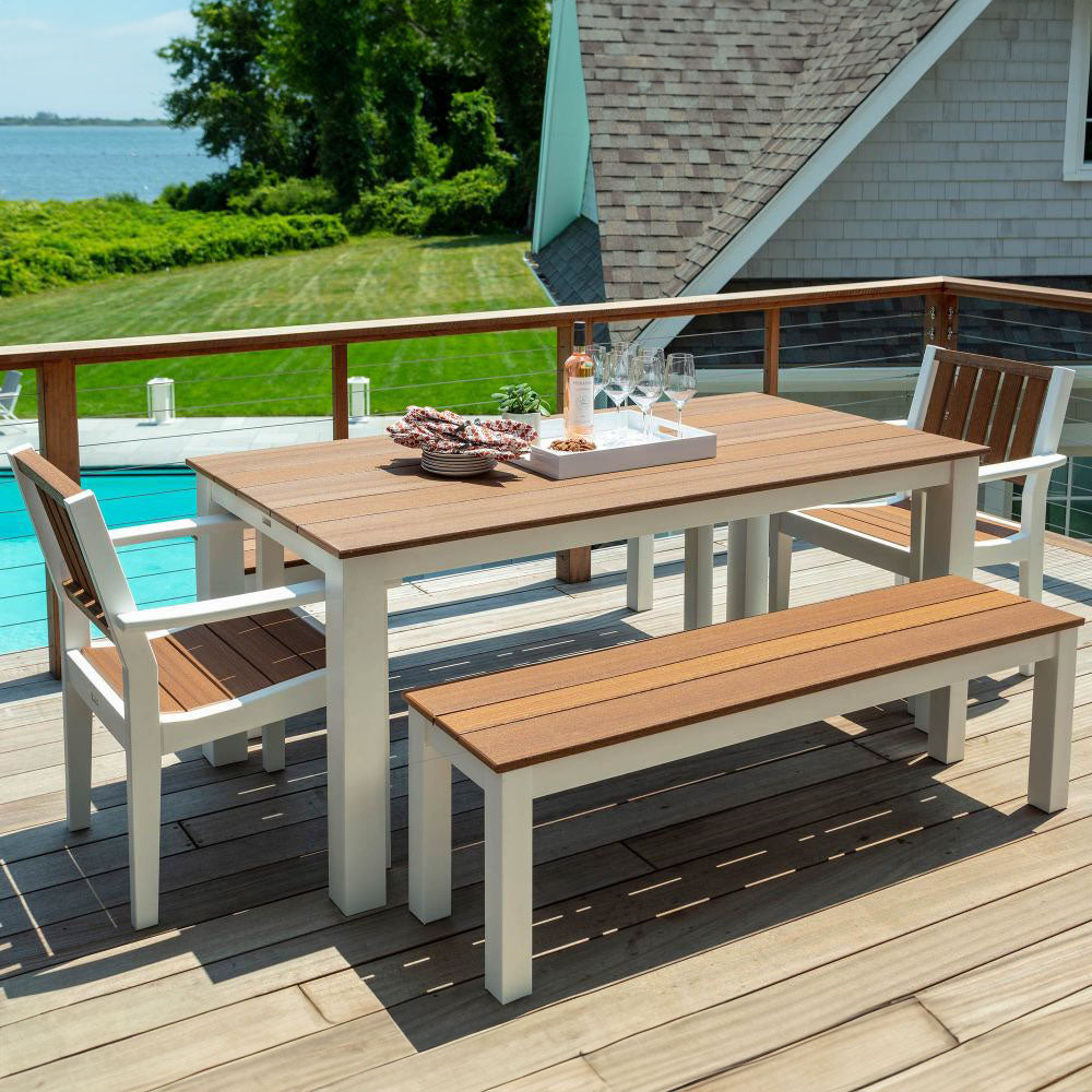 Seaside Casual Greenwich 60" Slatted Dining Bench