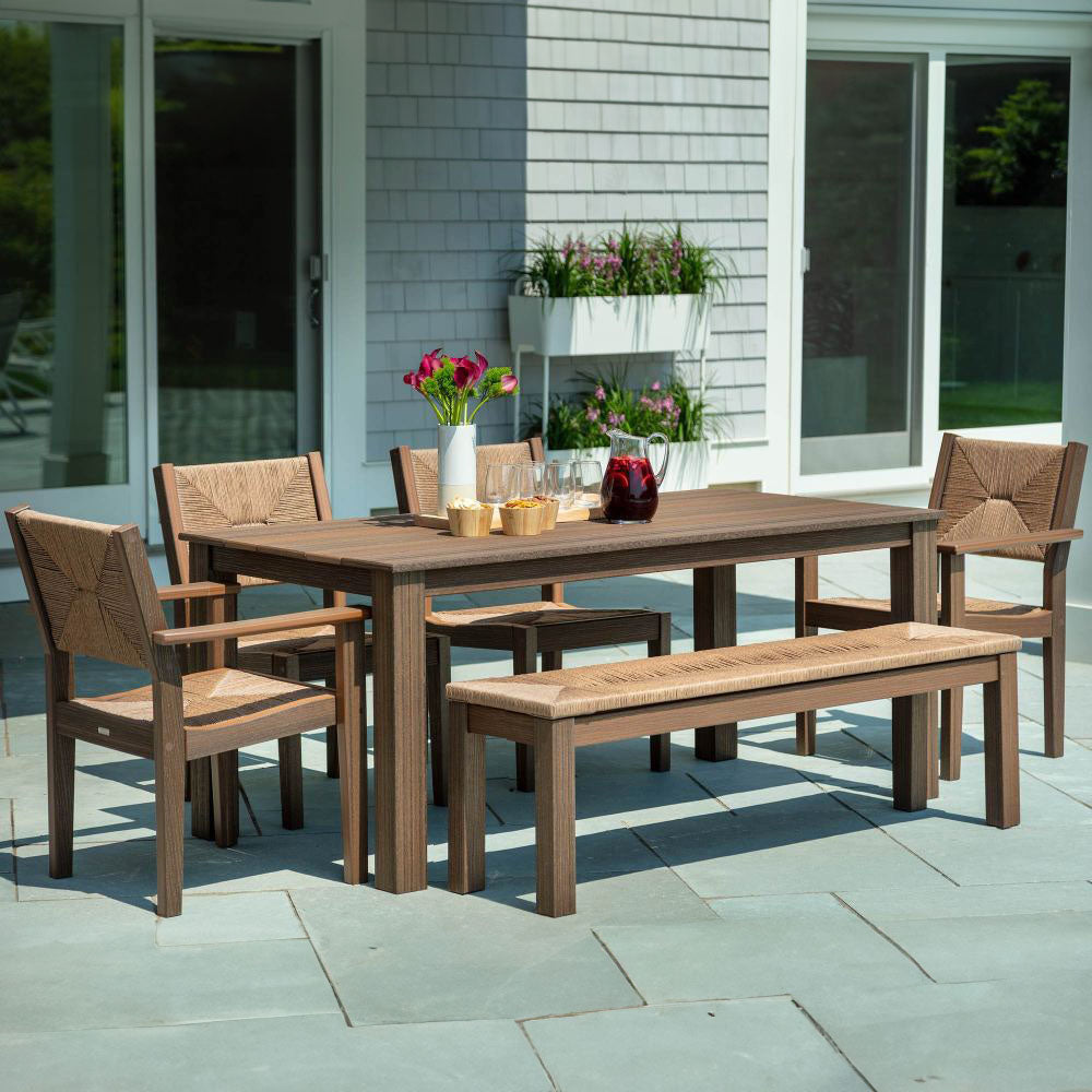 Seaside Casual Greenwich 60" Woven Dining Bench