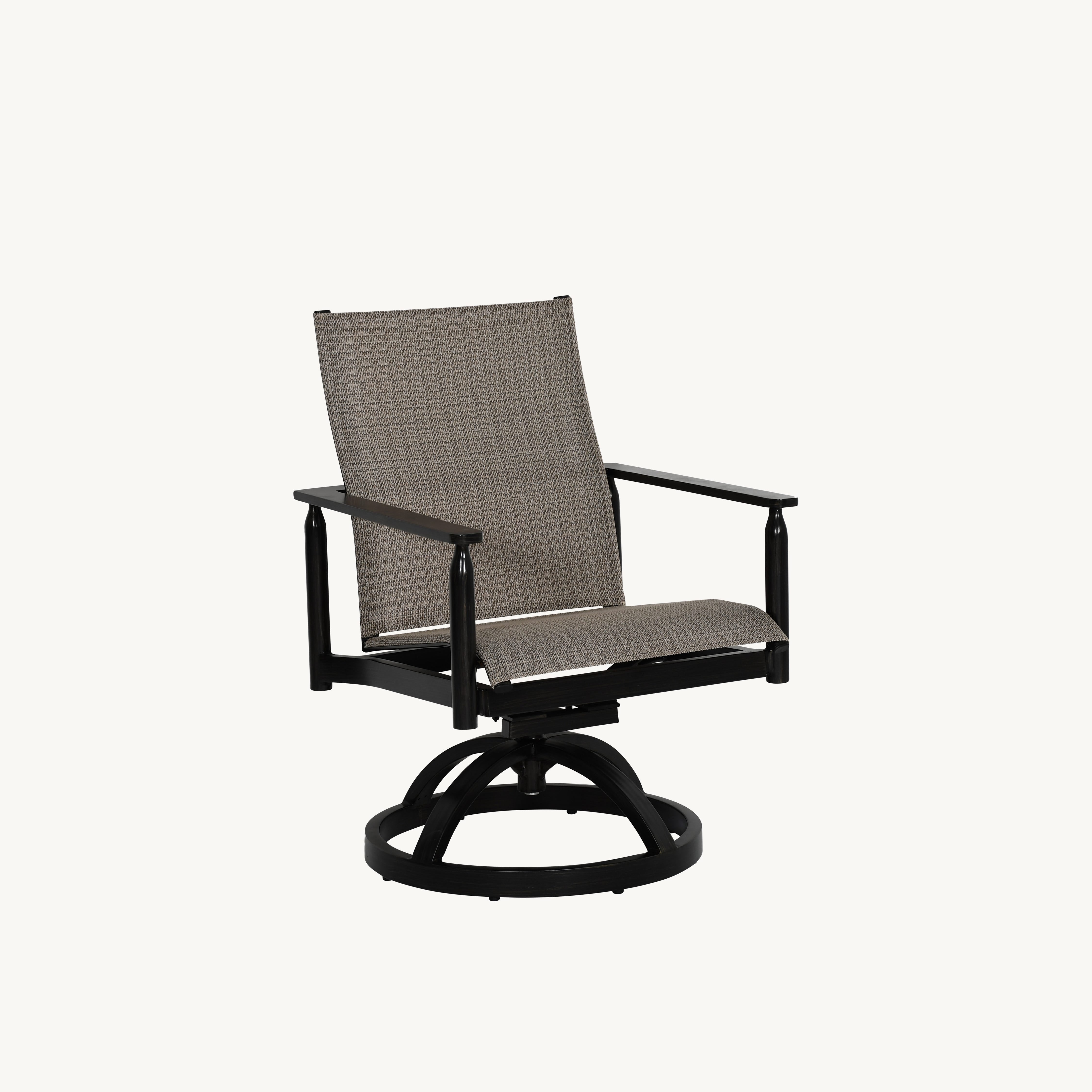 Holland Padded Sling Dining Swivel Rocker by Castelle