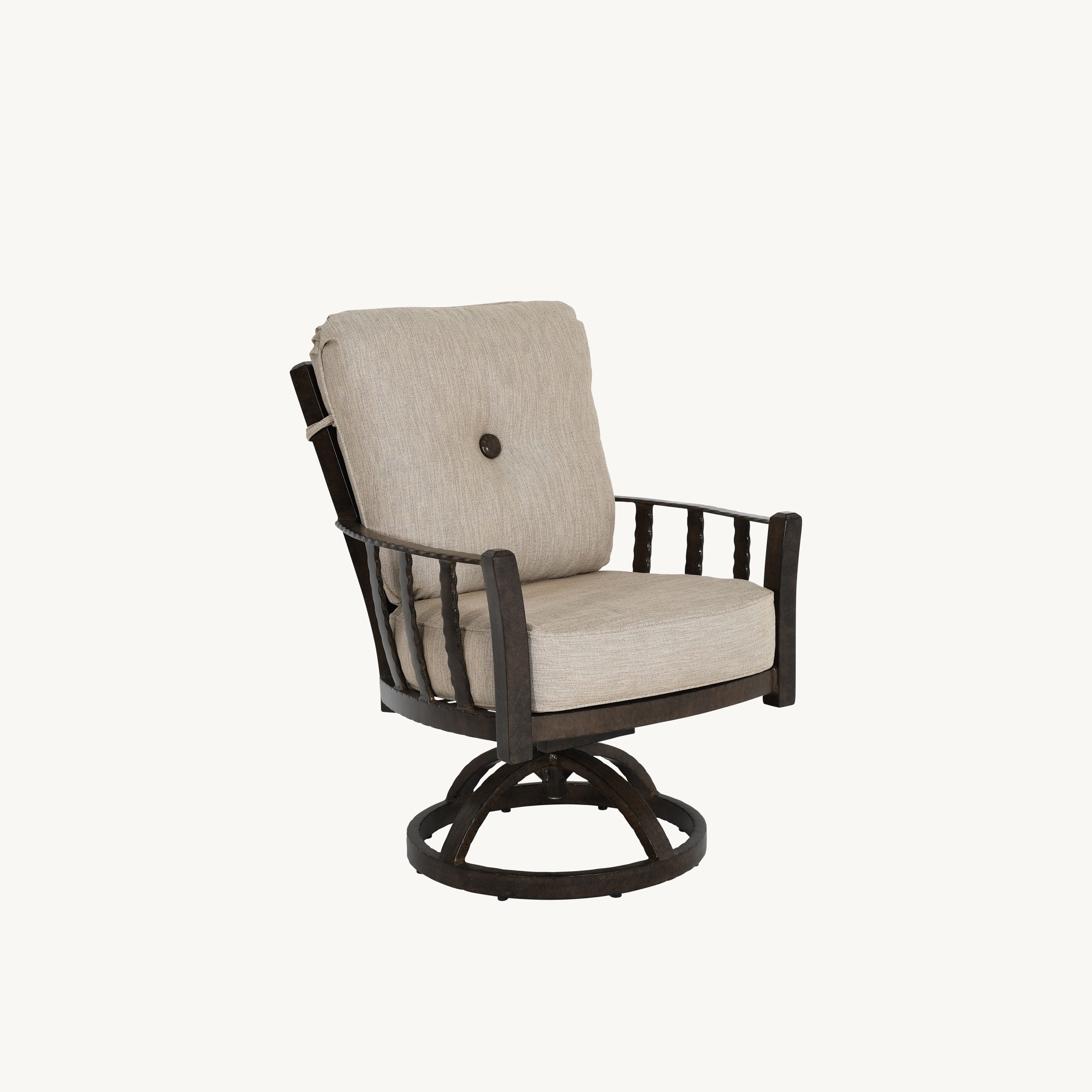 Santa Fe Cushioned Dining Swivel Rocker 6D07T by Castelle