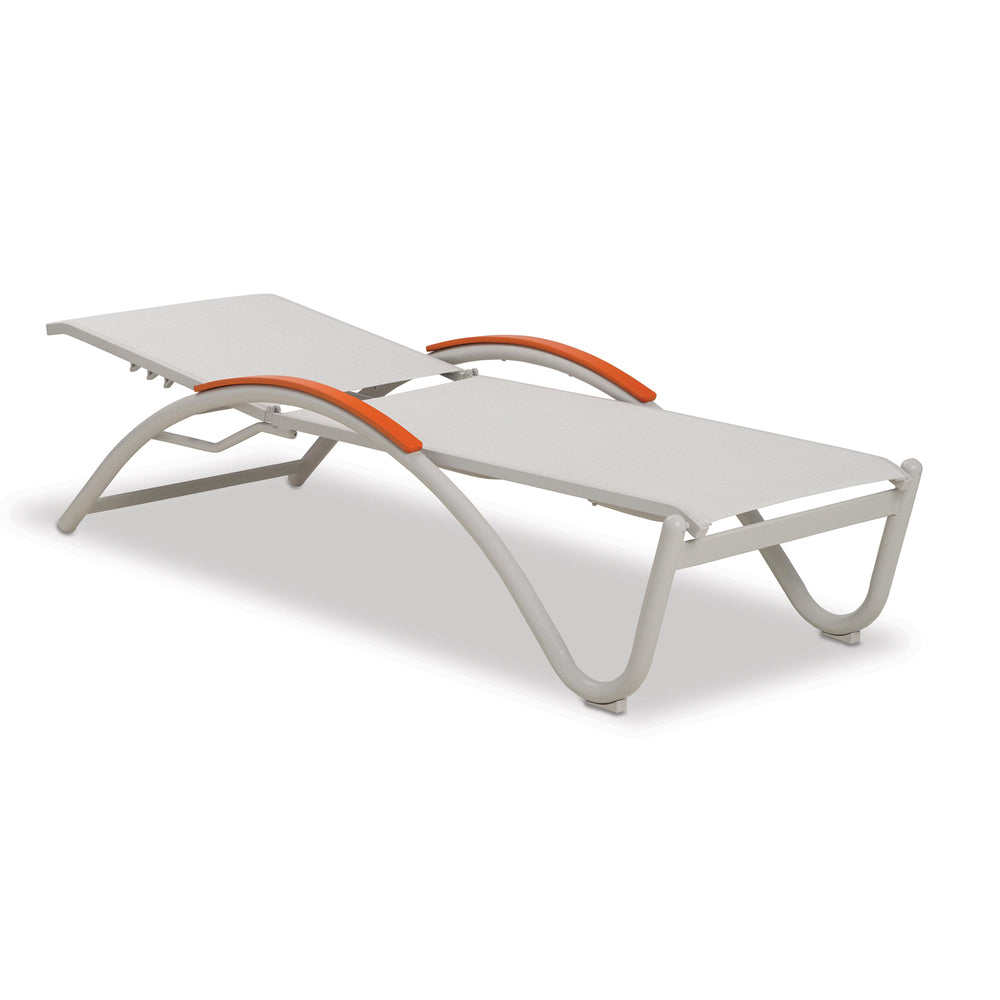 Telescope Casual Helios MGP/Aluminum Sling 4-Position Stacking Chaise Lounge (Set of 2)