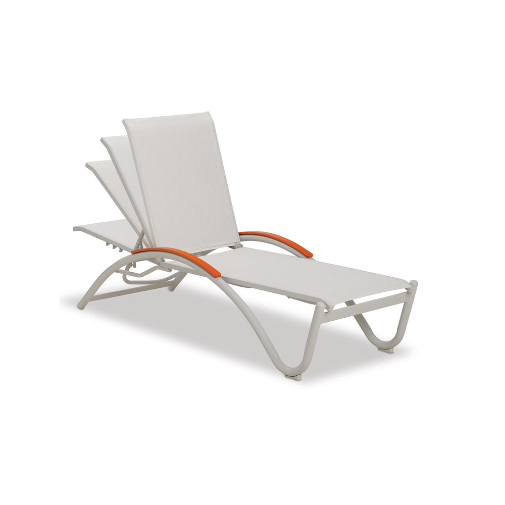 Telescope Casual Helios MGP/Aluminum Sling 4-Position Stacking Chaise Lounge (Set of 2)