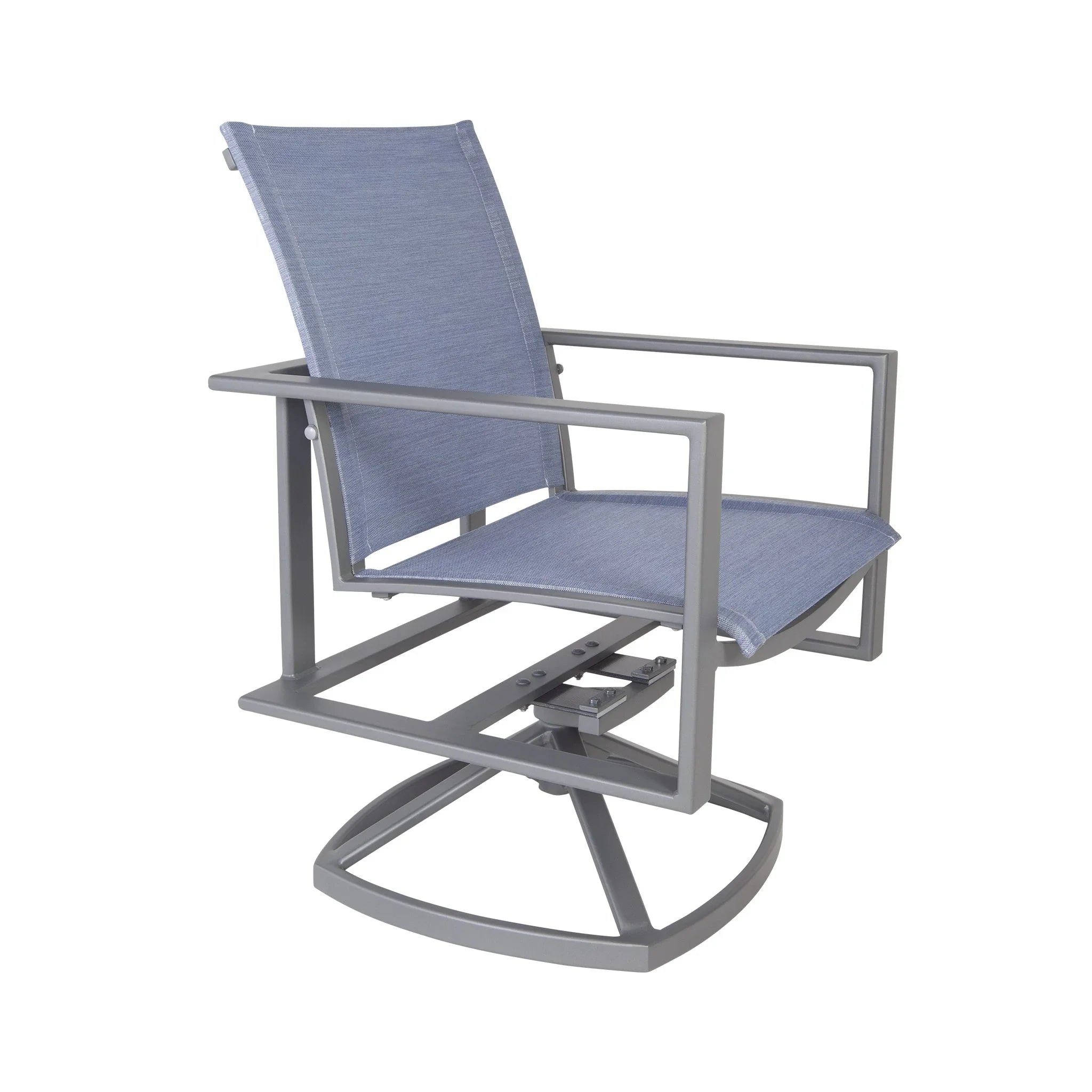OW Lee Studio Sling Swivel Rocker Dining Chair - Thumbnail 3