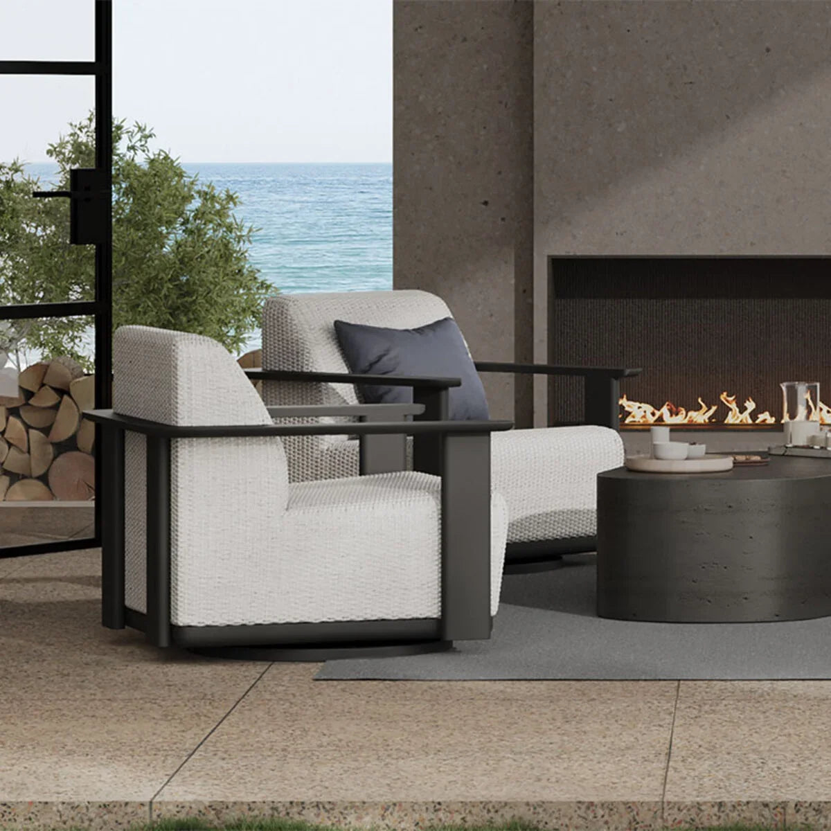 Corte Swivel Glider Club Chair