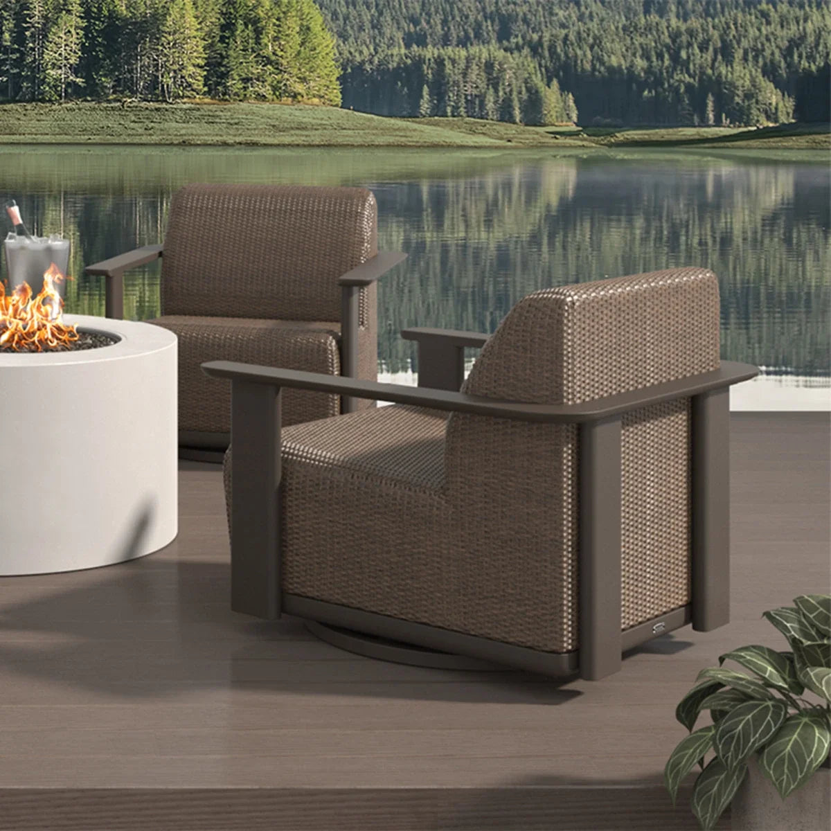 Corte Swivel Glider Club Chair