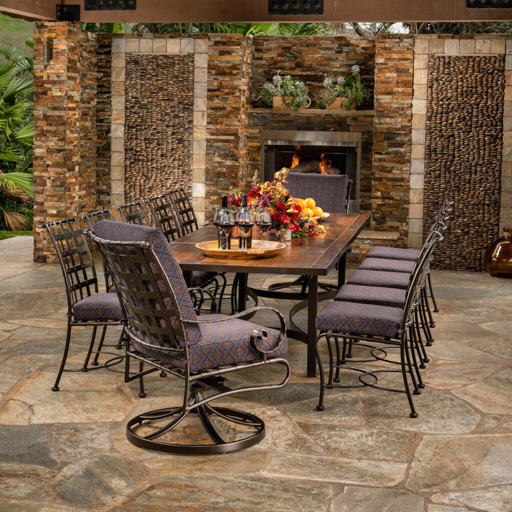 Classico-W Cushioned Swivel Rocker Dining Arm Chair