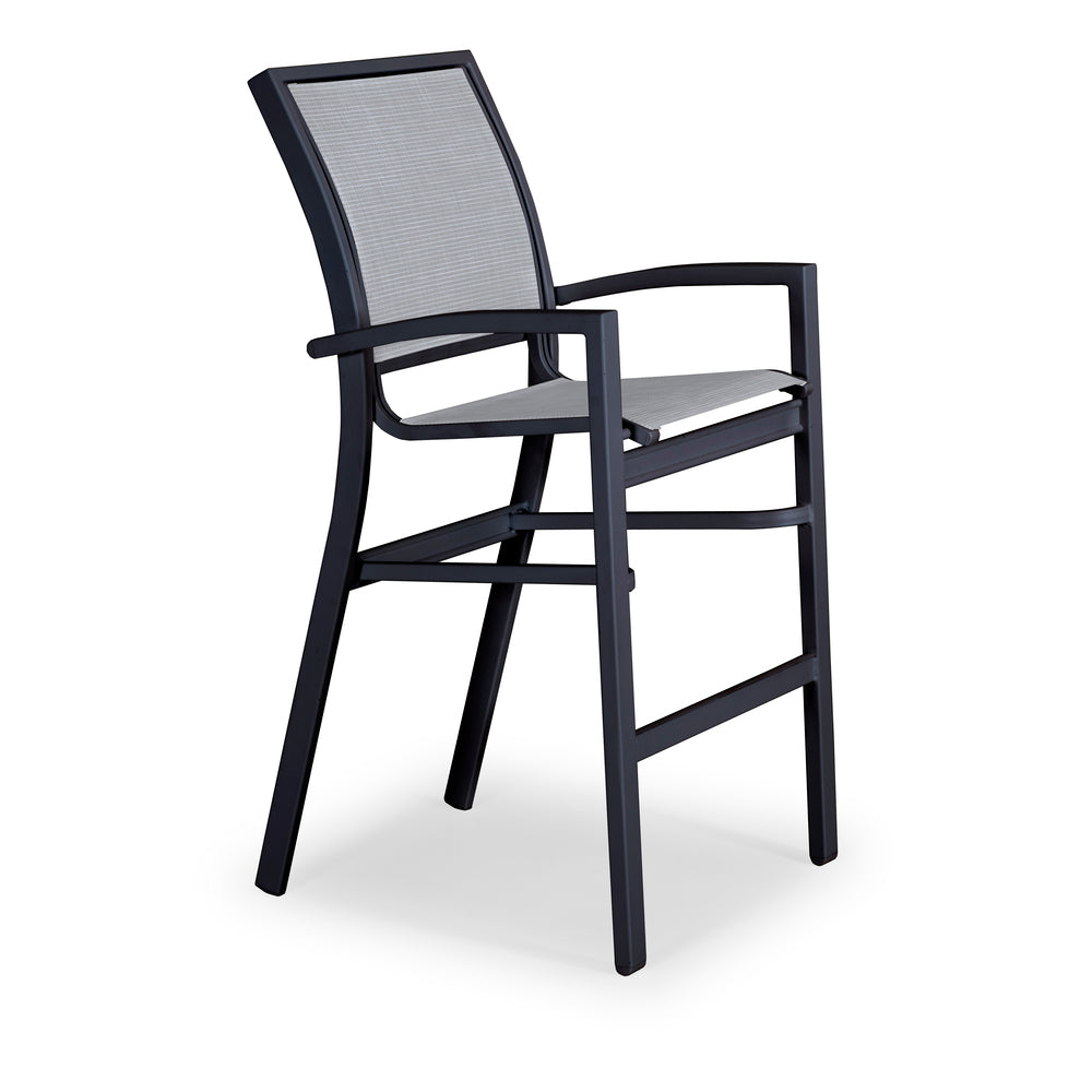 Telescope Casual Kendall Sling Stacking Bar Height Arm Chair