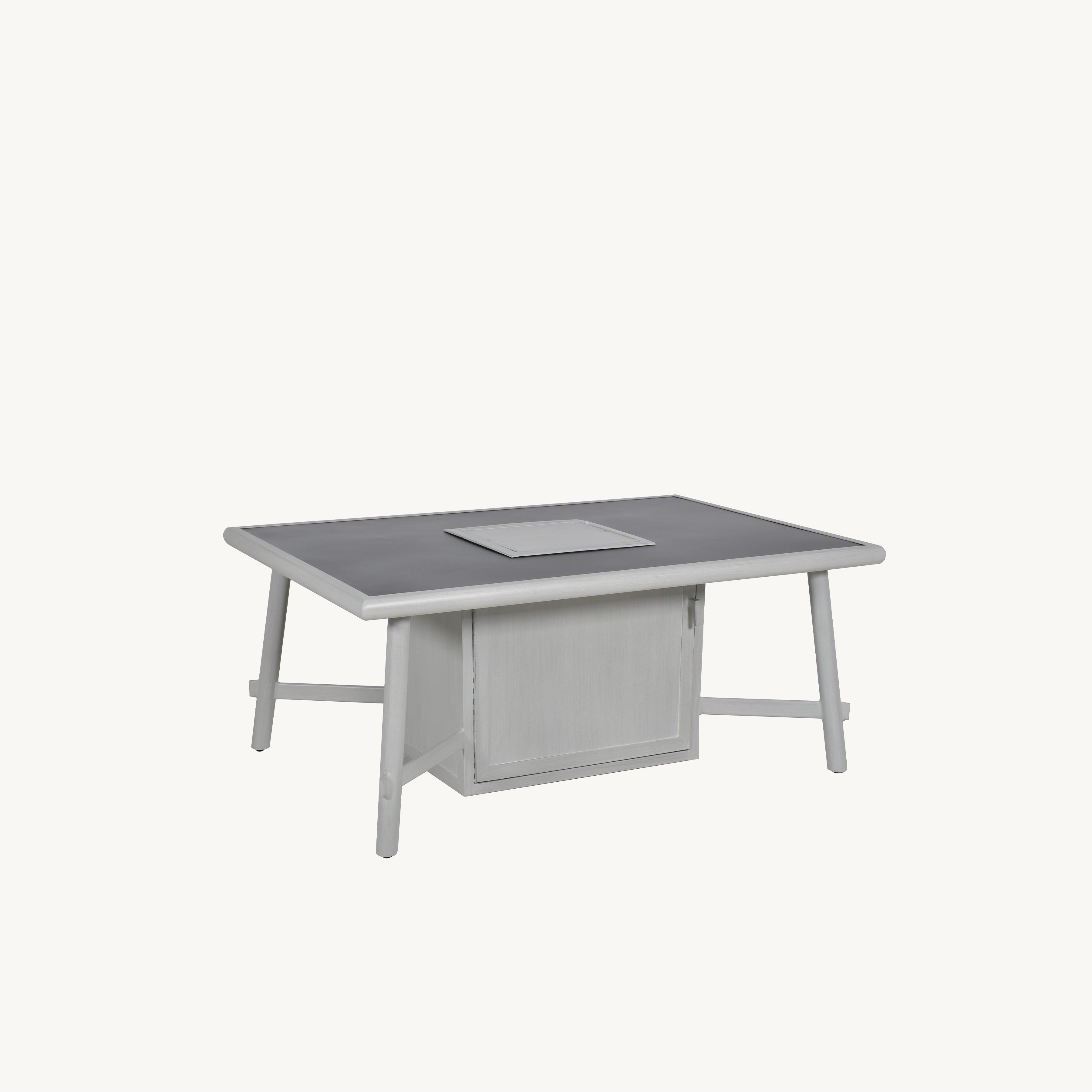 Barbados 36" x 52" Rectangular Fire Pit Table by Castelle